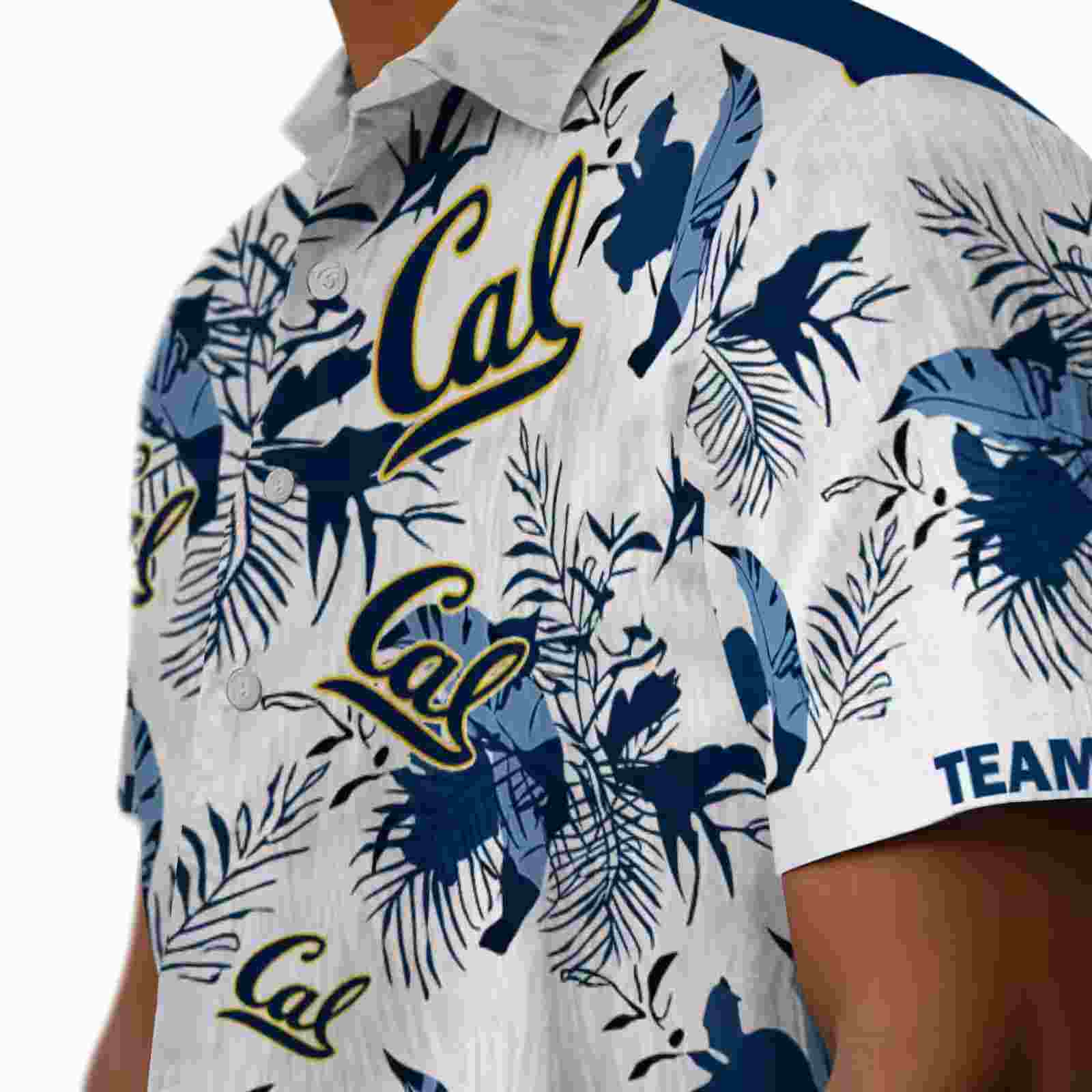 personalized california golden bears botanical theme blue white hawaiian shirt trendy