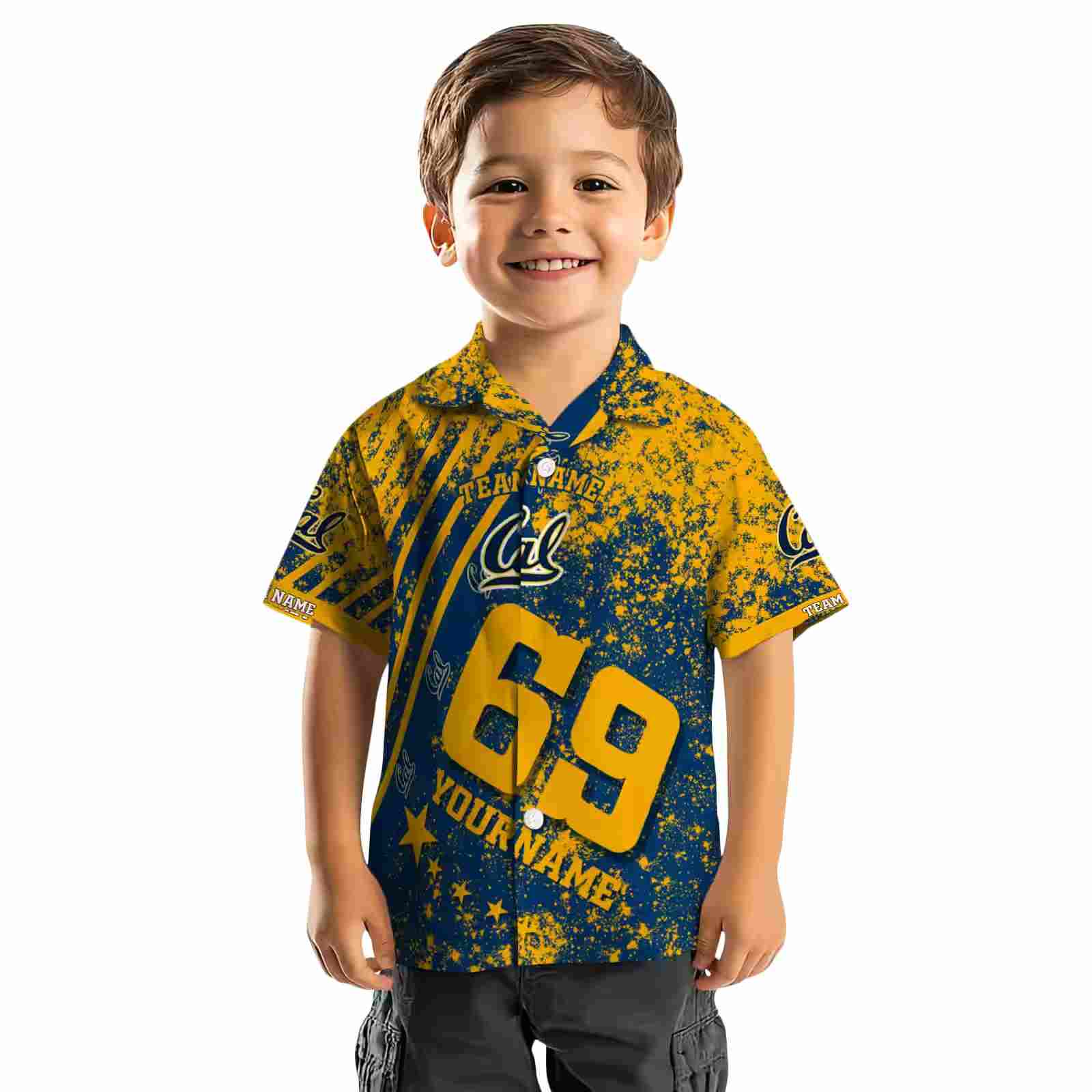 personalized california golden bears star stripes blue hawaiian shirt top rated