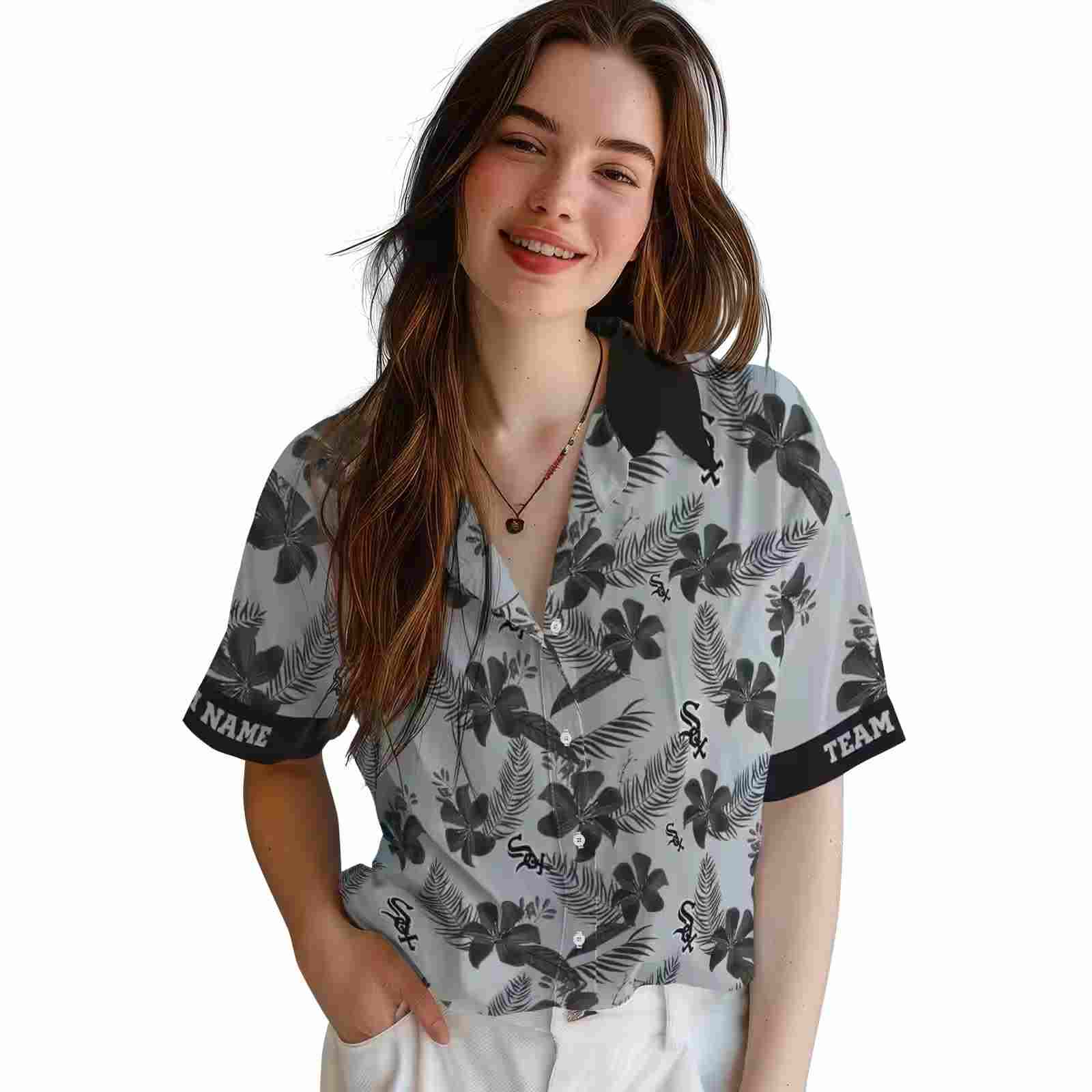 personalized chicago white sox botanical print silver hawaiian shirt latest model