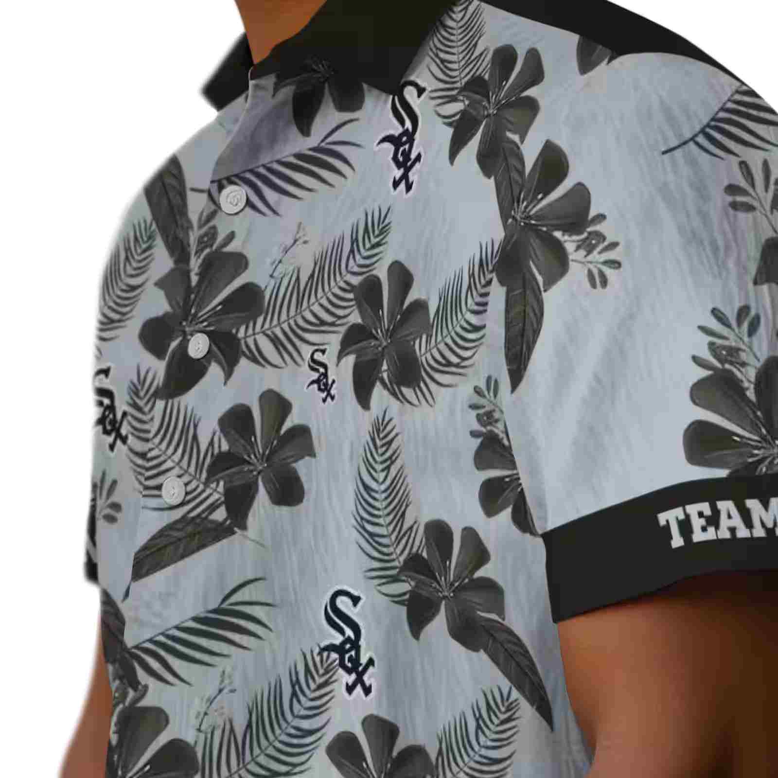 personalized chicago white sox botanical print silver hawaiian shirt trendy