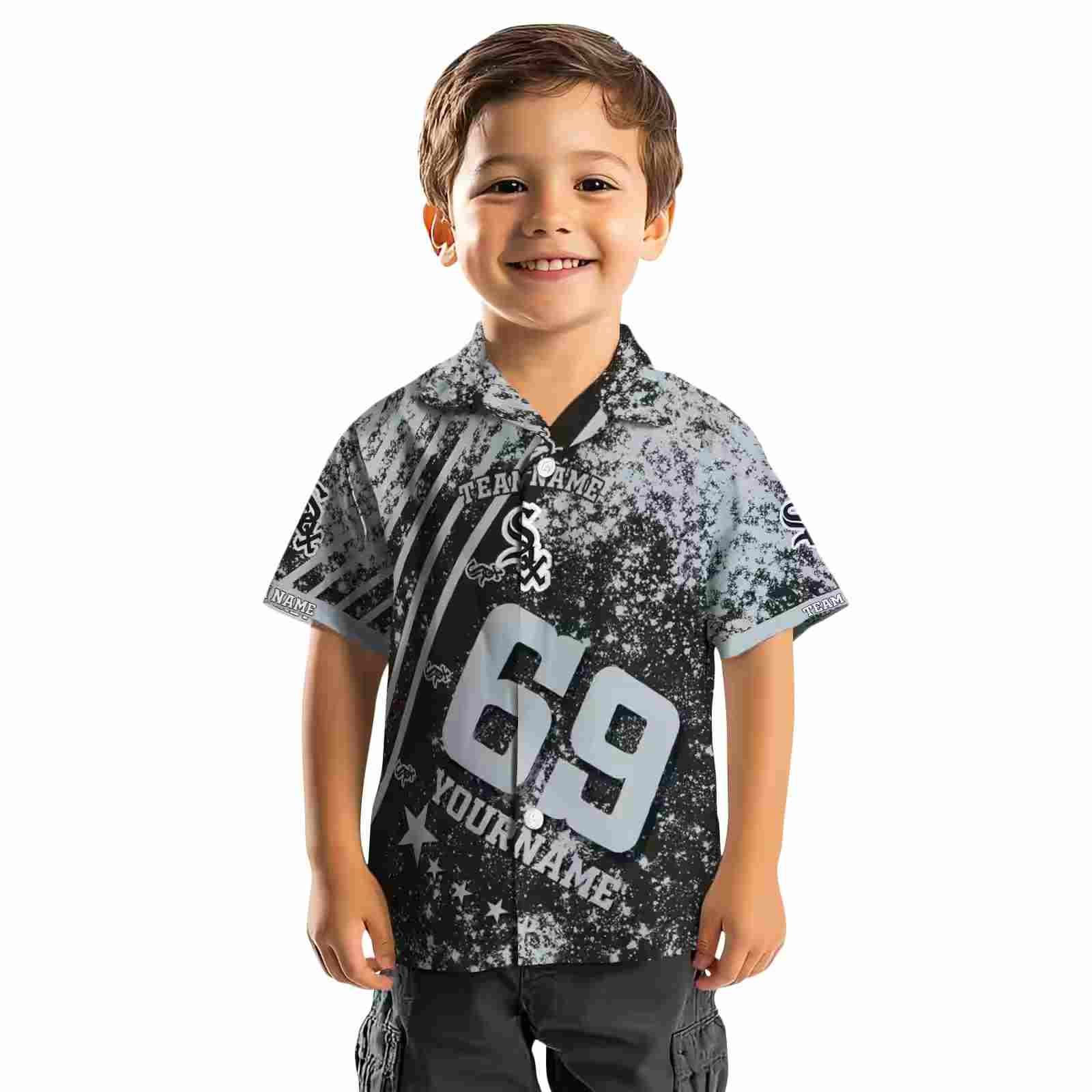 personalized chicago white sox star stripes black hawaiian shirt top rated