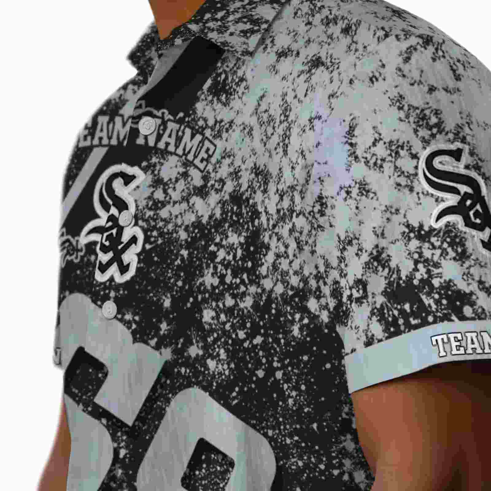 personalized chicago white sox star stripes black hawaiian shirt trendy