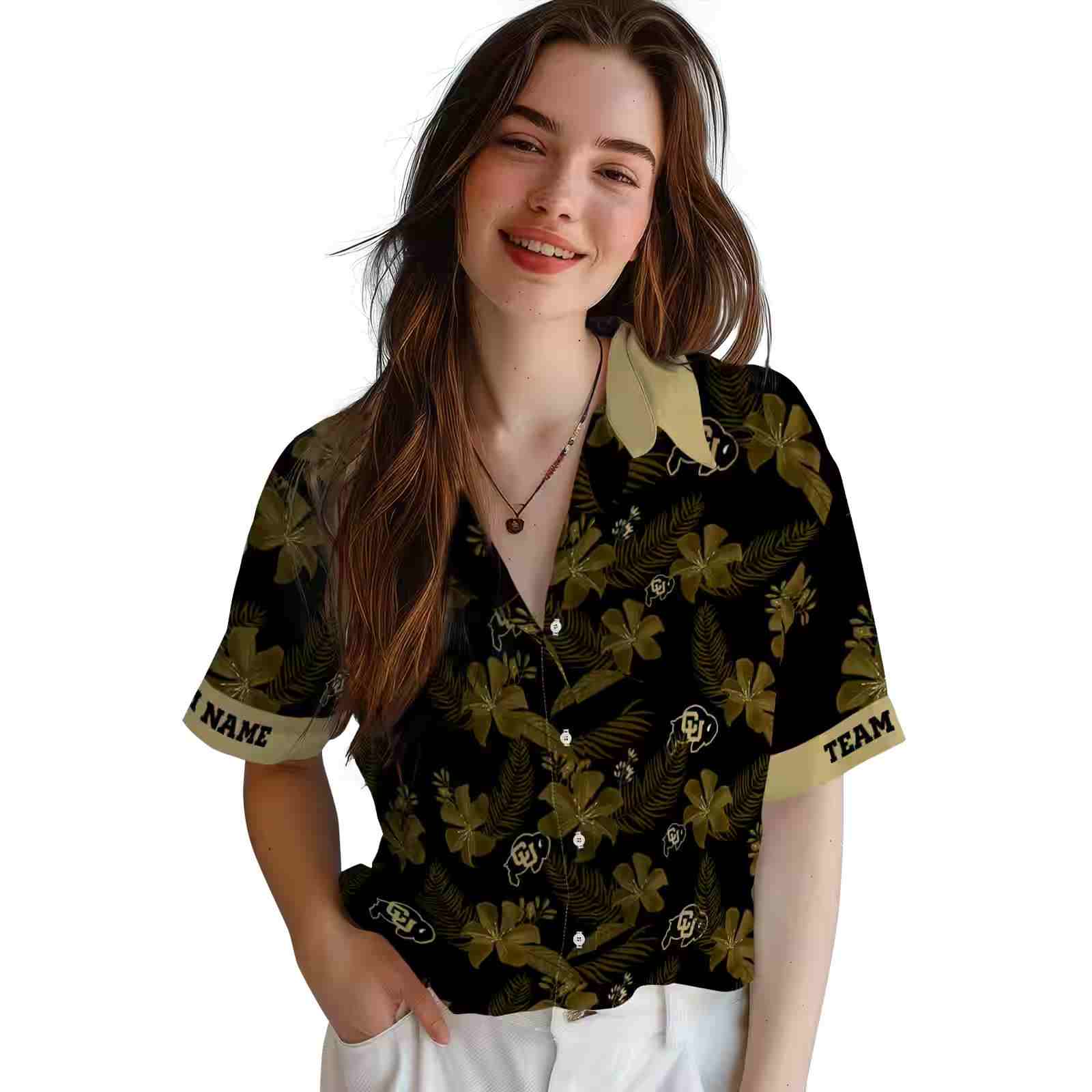 personalized colorado buffaloes botanical print black hawaiian shirt latest model