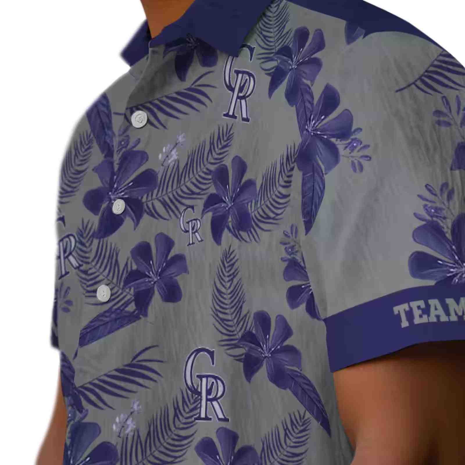 personalized colorado rockies botanical print silver hawaiian shirt trendy