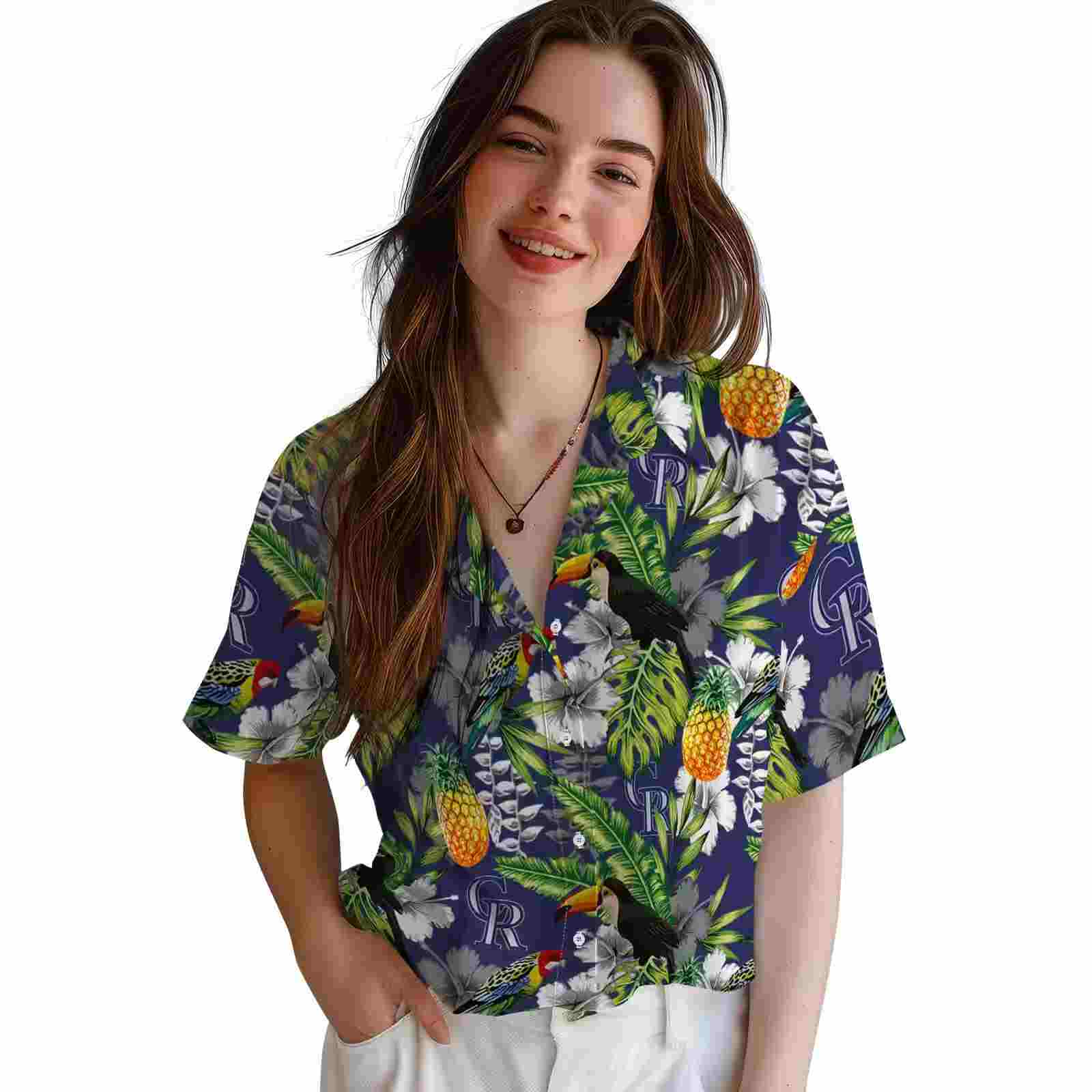 personalized colorado rockies tropical toucan blue green hawaiian shirt latest model