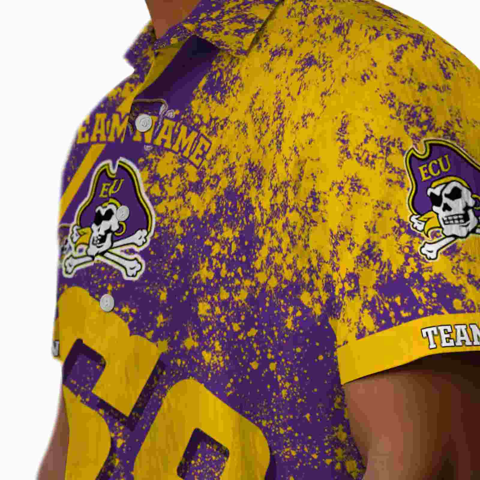 personalized east carolina pirates star stripes purple hawaiian shirt trendy