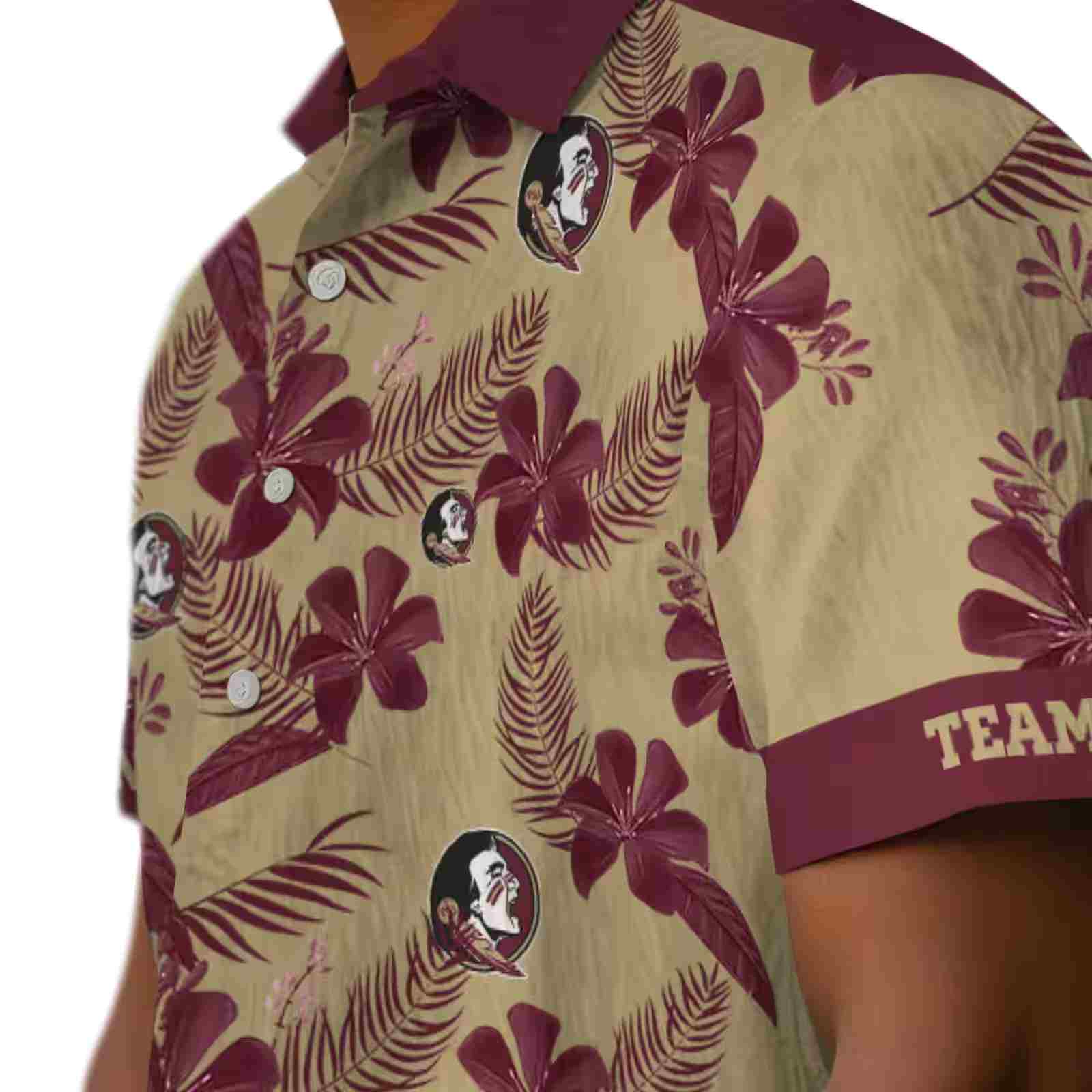 personalized florida state seminoles botanical print gold hawaiian shirt trendy