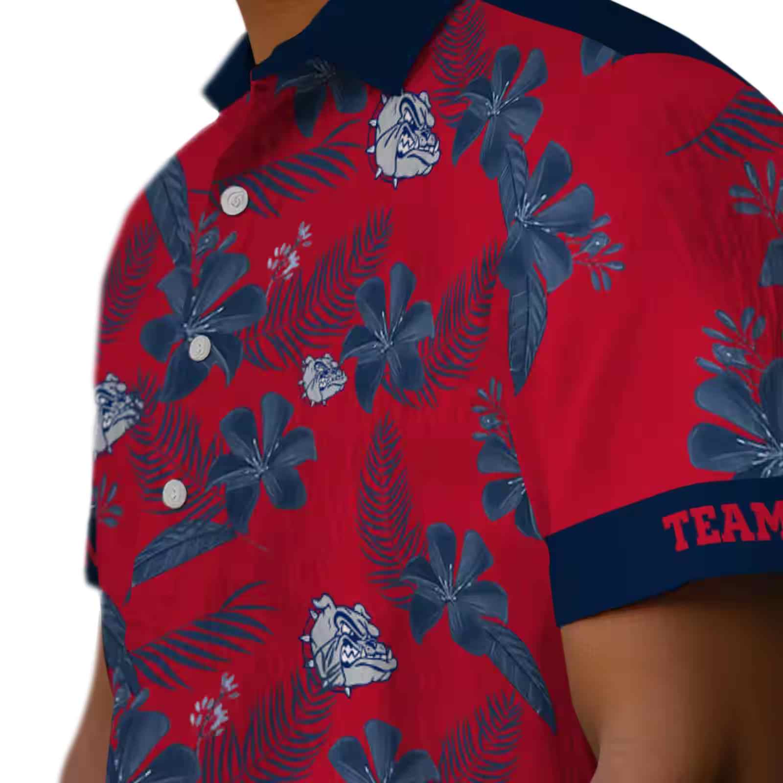 personalized gonzaga bulldogs botanical print red hawaiian shirt trendy