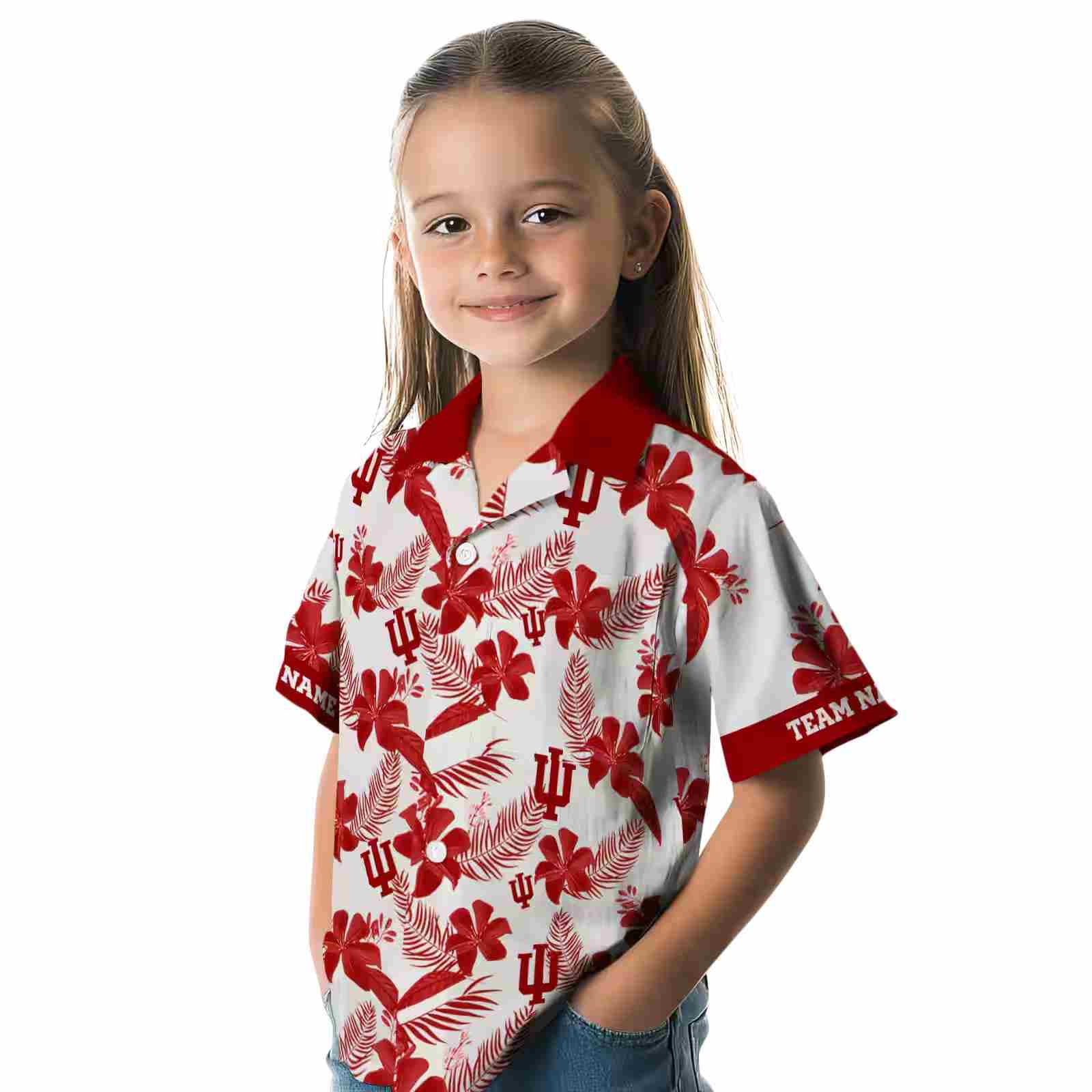 personalized indiana hoosiers botanical print cream hawaiian shirt premium grade