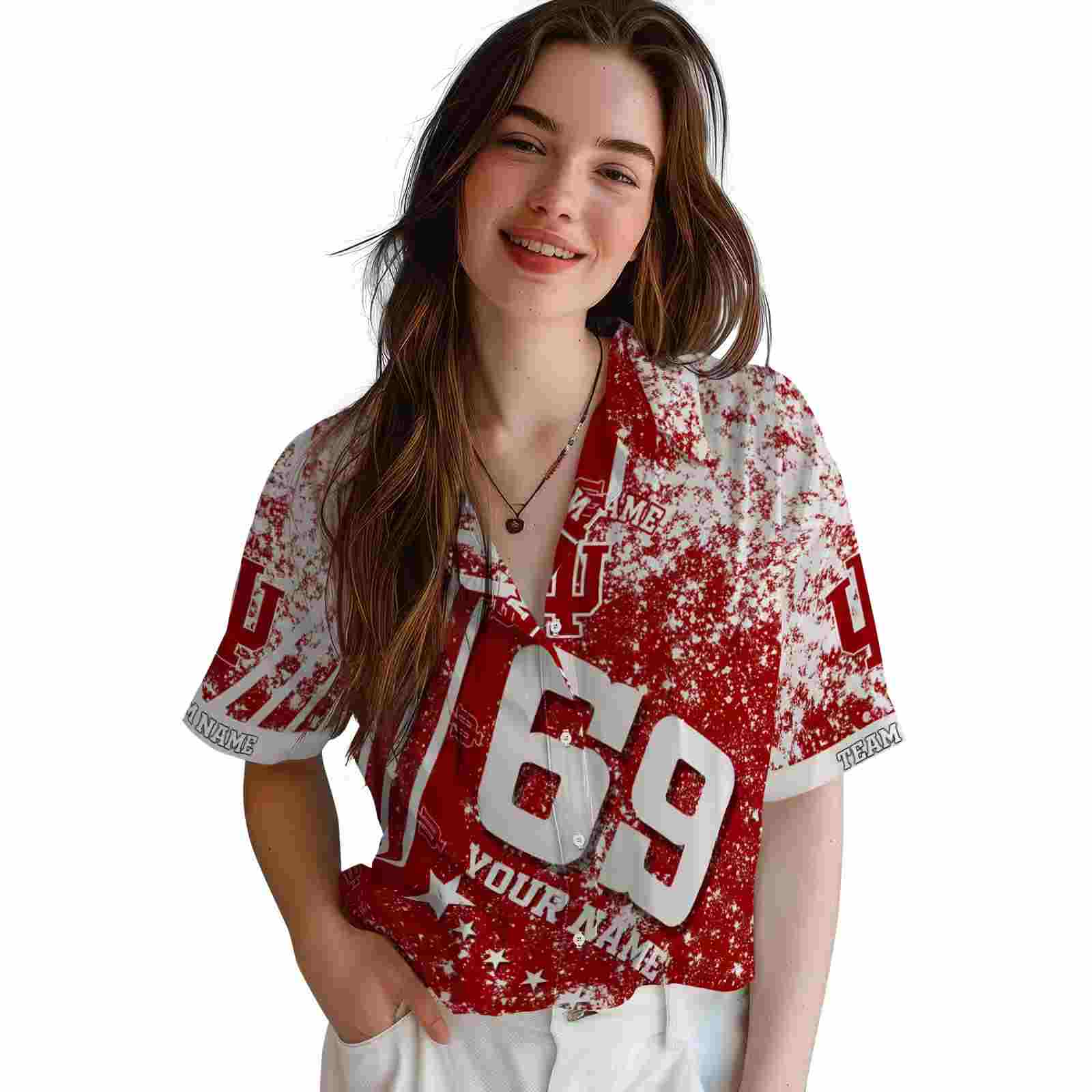 personalized indiana hoosiers star stripes red hawaiian shirt latest model