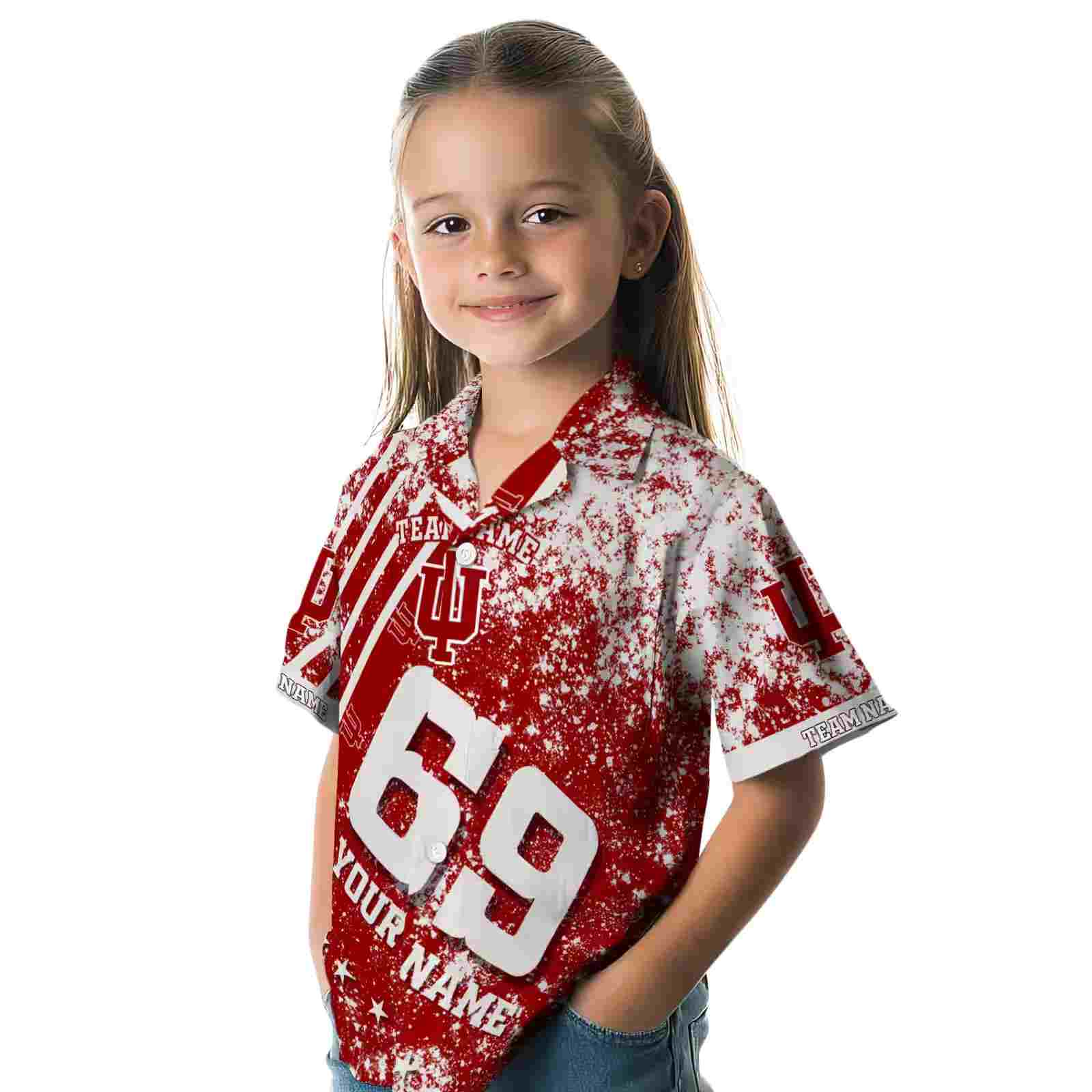 personalized indiana hoosiers star stripes red hawaiian shirt premium grade