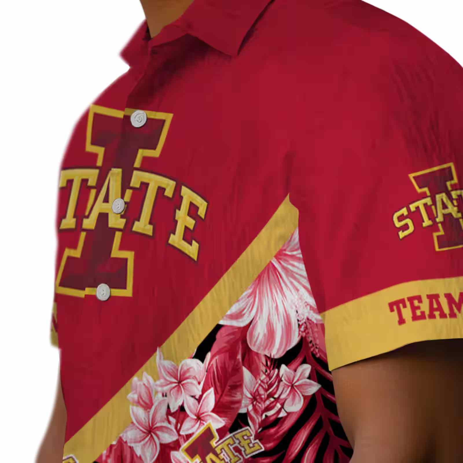 personalized iowa state cyclones floral chevron red hawaiian shirt trendy