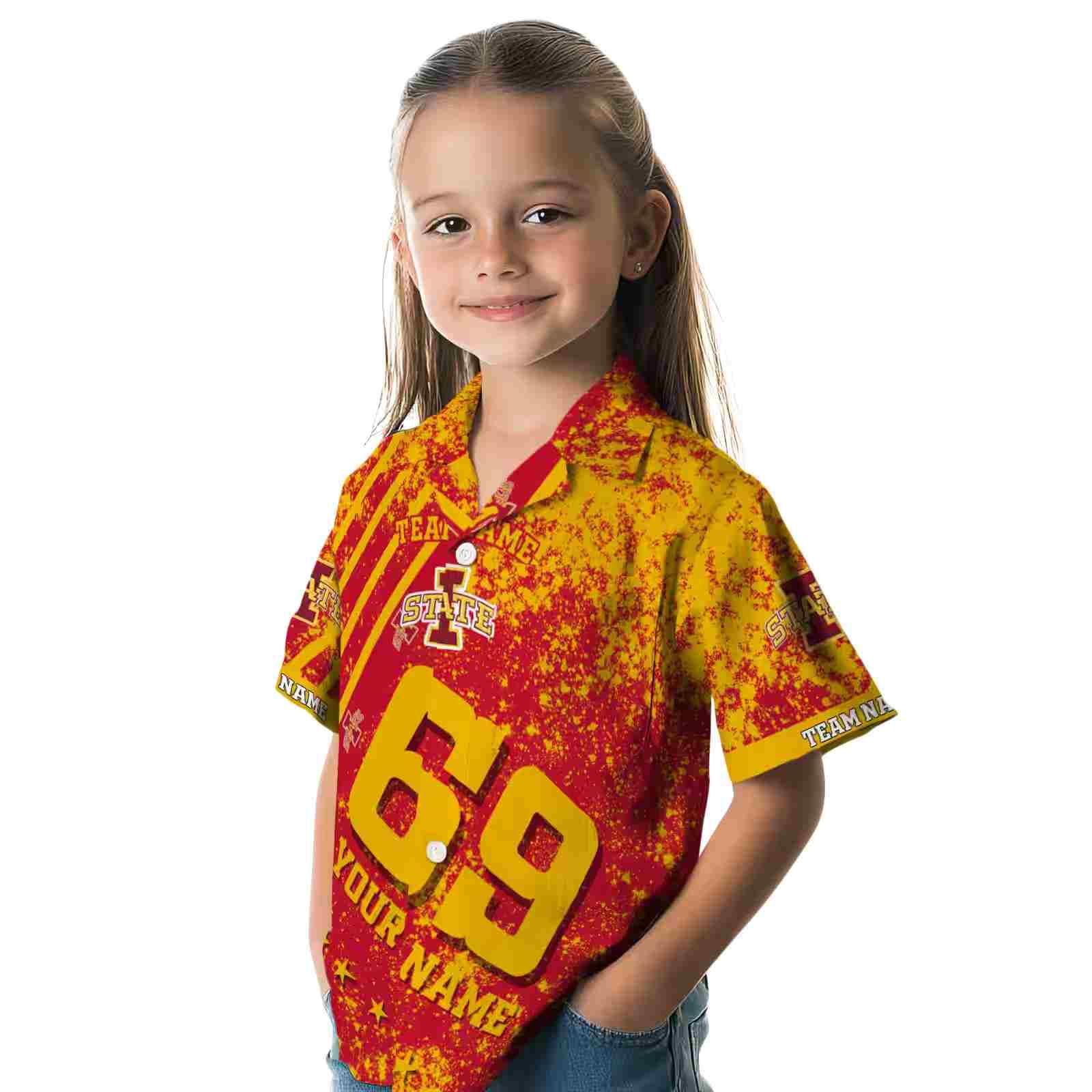 personalized iowa state cyclones star stripes red hawaiian shirt premium grade