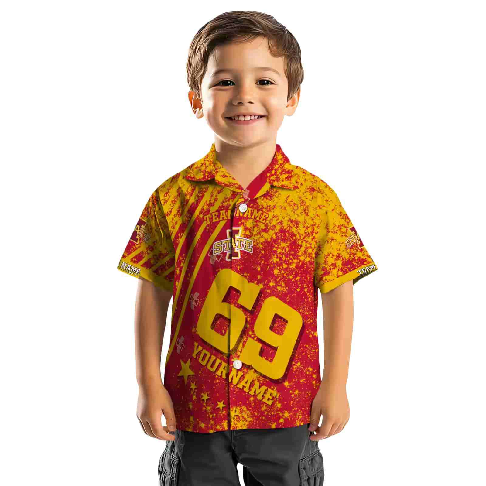 personalized iowa state cyclones star stripes red hawaiian shirt top rated