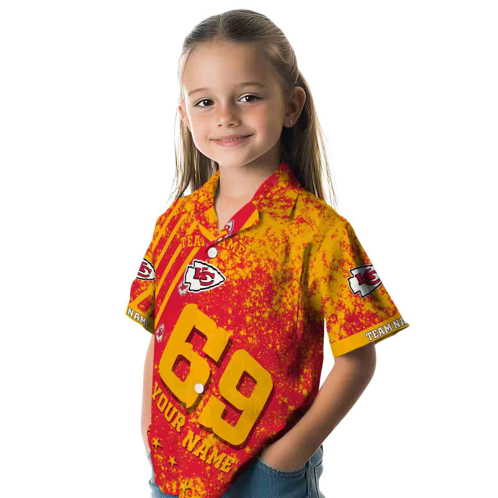 personalized kansas city chiefs star stripes red hawaiian shirt premium grade