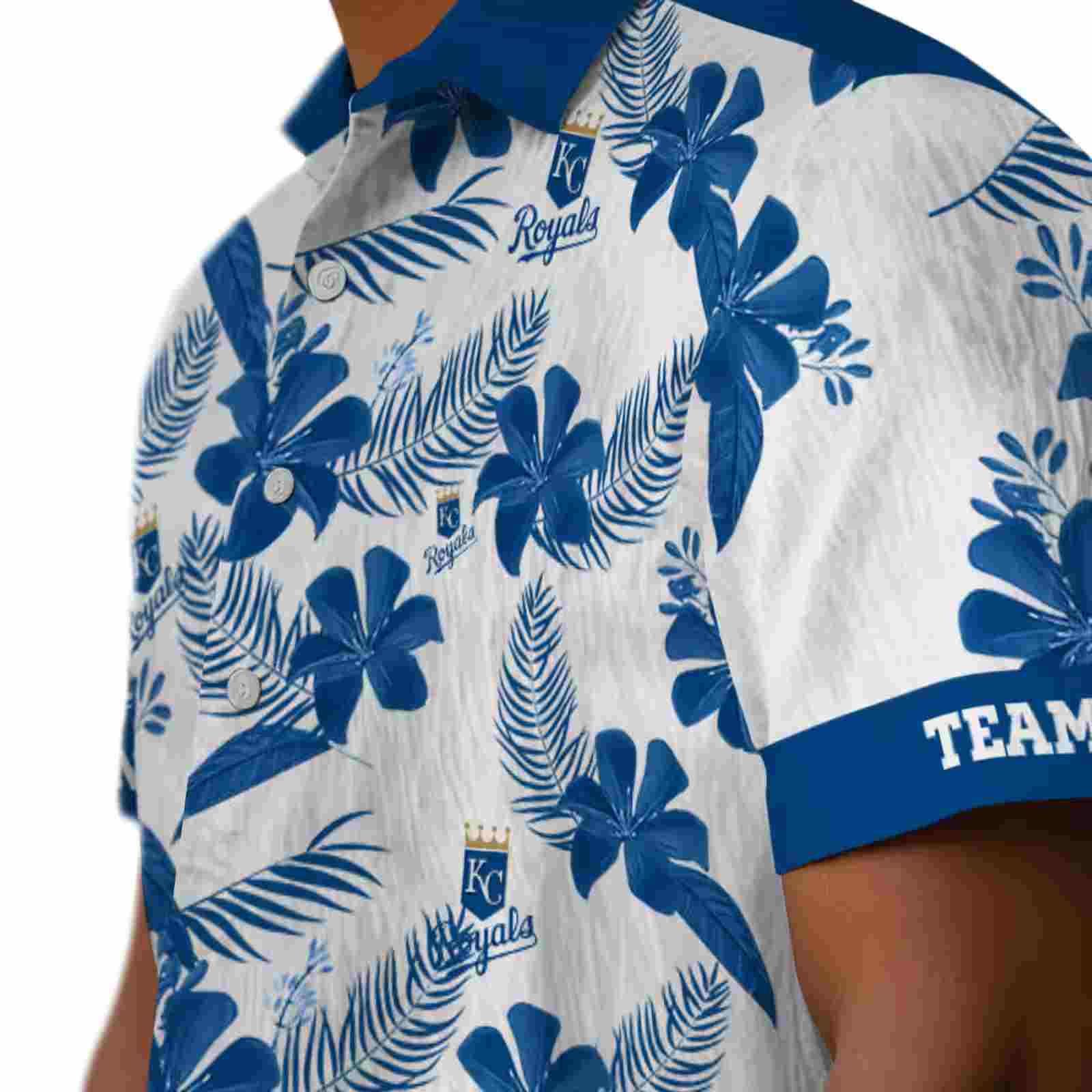 personalized kansas city royals botanical print white hawaiian shirt trendy