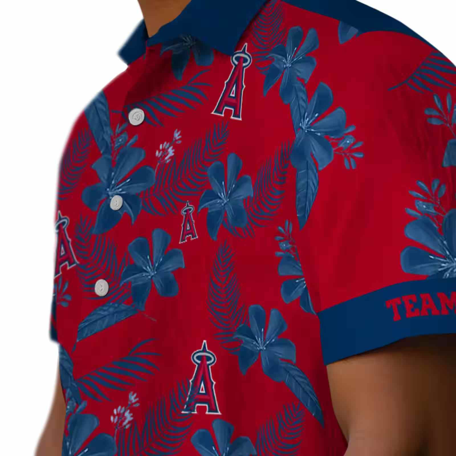 personalized los angeles angels botanical print red hawaiian shirt trendy