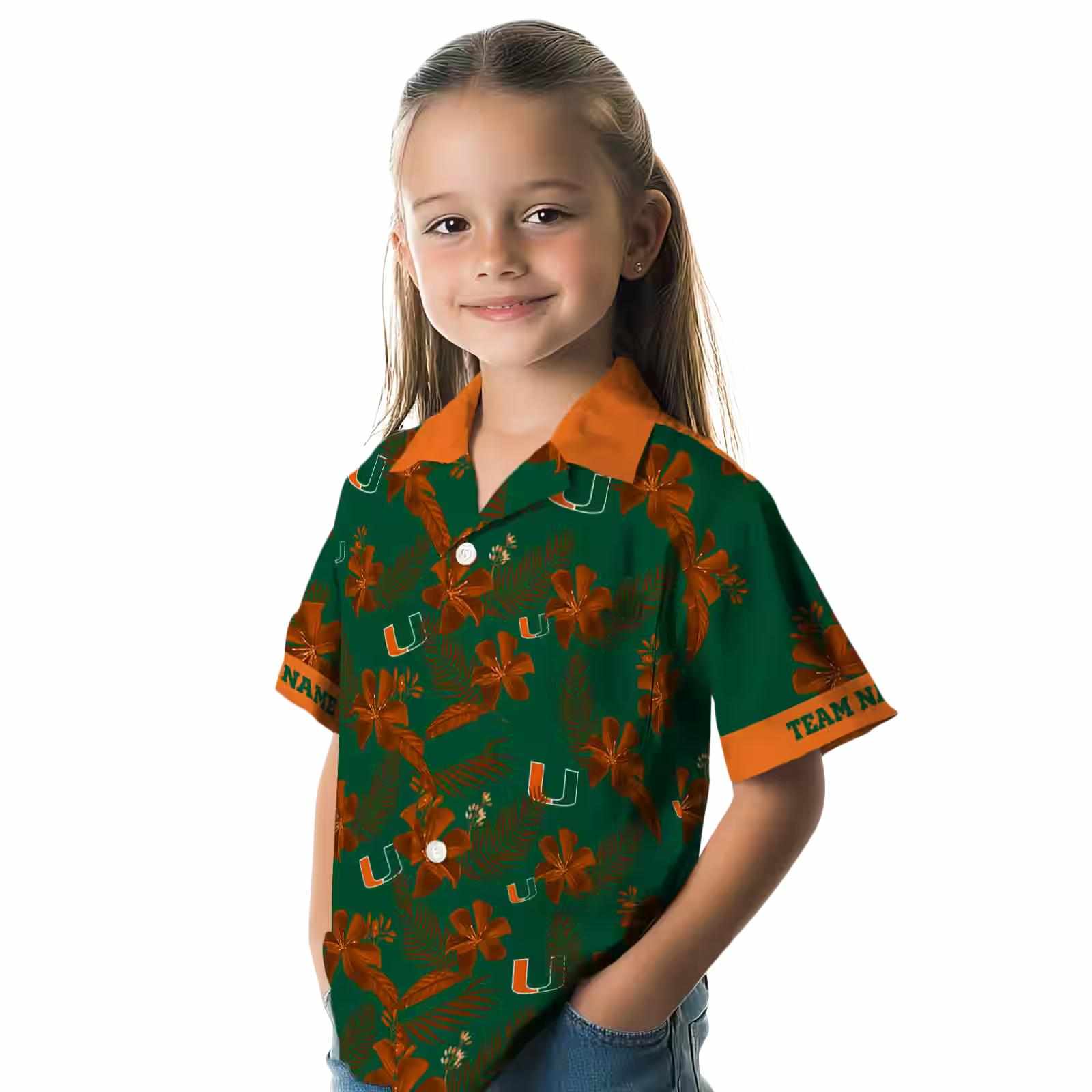 personalized miami hurricanes botanical print green hawaiian shirt premium grade