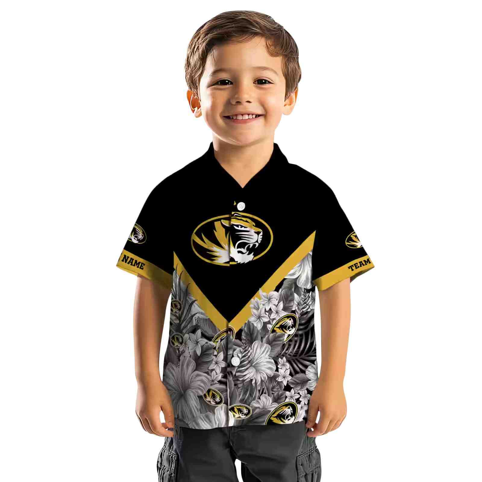 personalized missouri tigers floral chevron black hawaiian shirt top rated