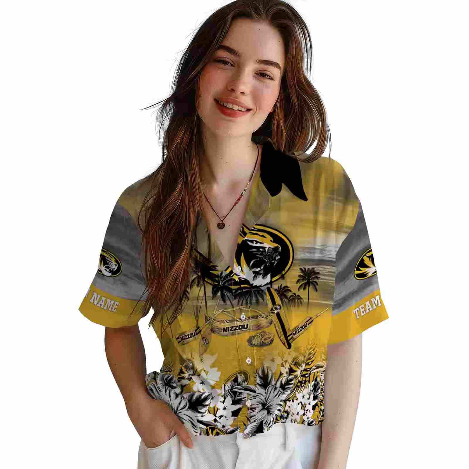 personalized missouri tigers tropical canoe black hawaiian shirt latest model