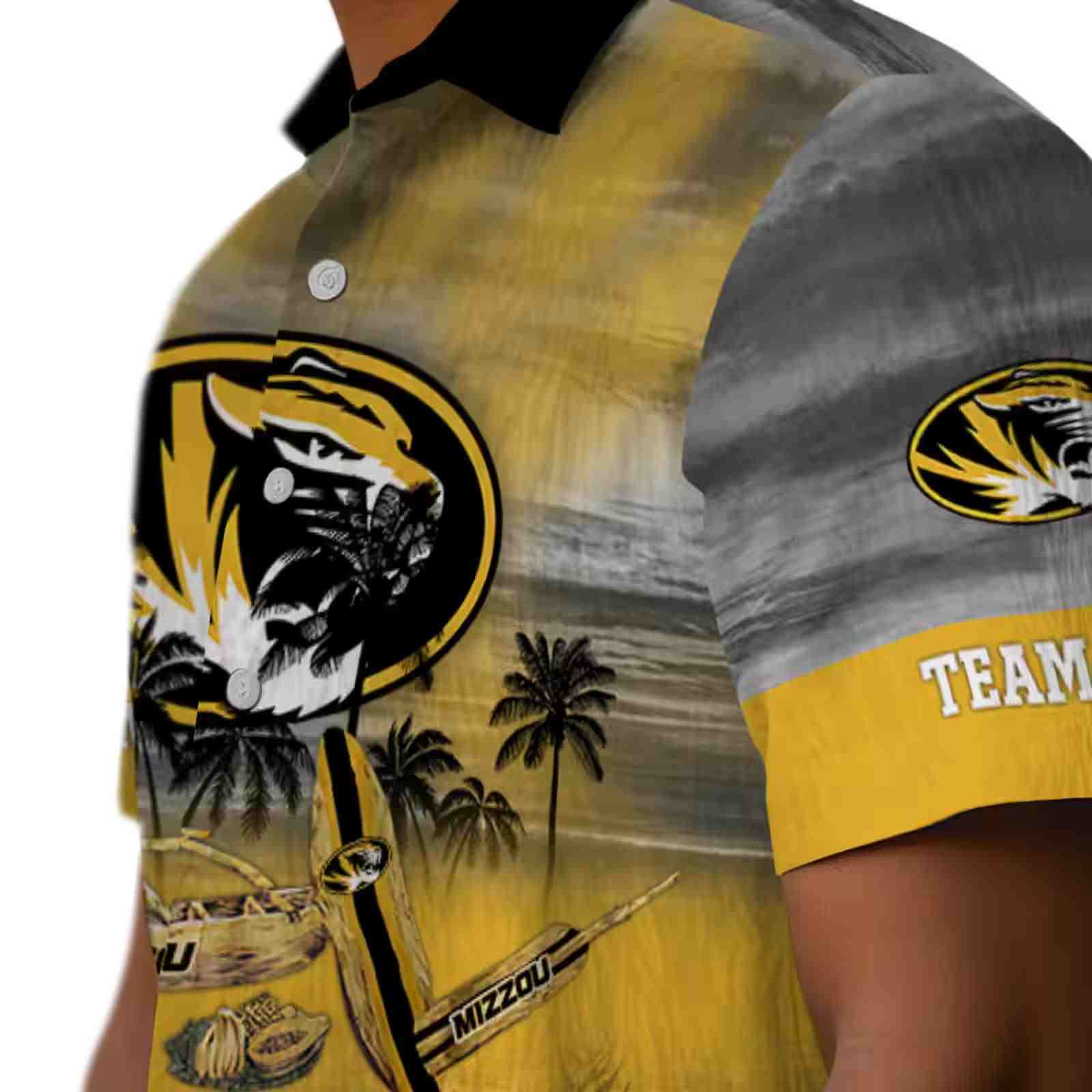 personalized missouri tigers tropical canoe black hawaiian shirt trendy