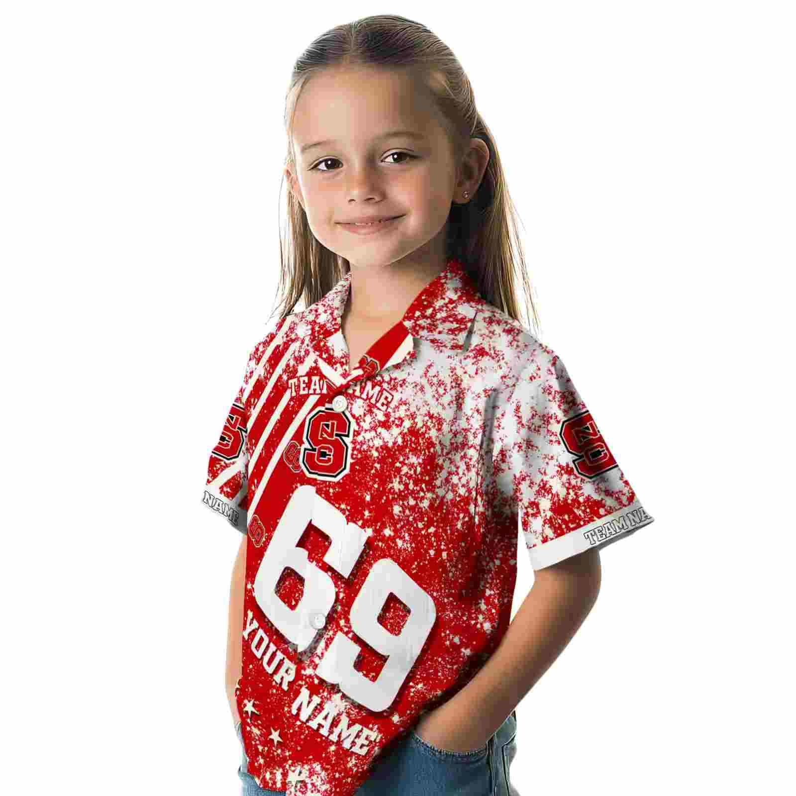 personalized nc state wolfpack star stripes red hawaiian shirt premium grade