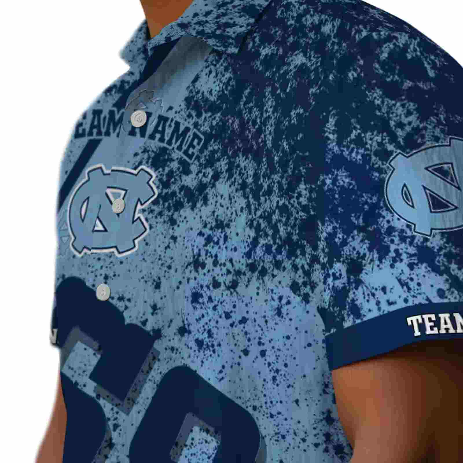 personalized north carolina tar heels star stripes light blue hawaiian shirt trendy