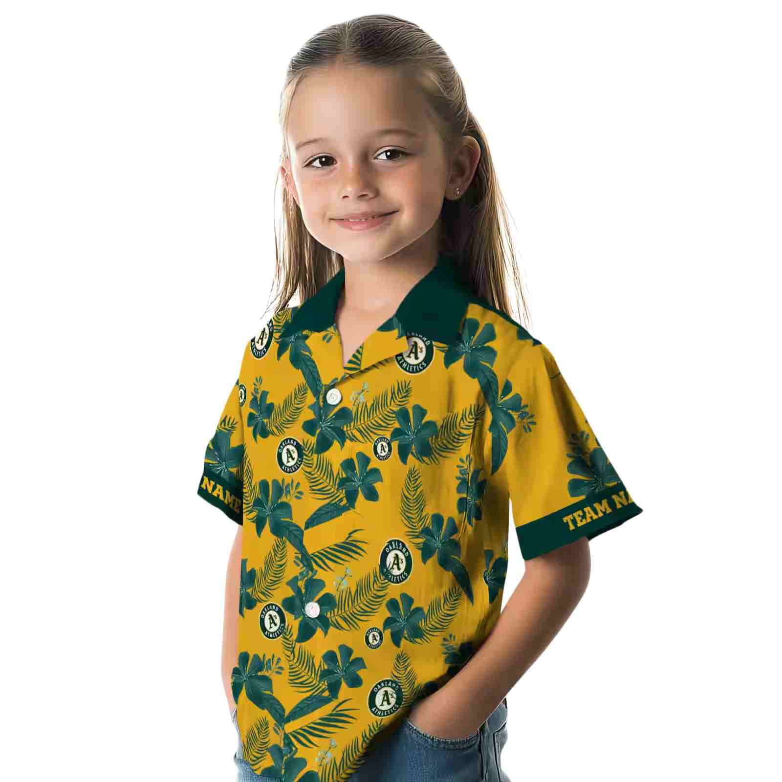 personalized oakland athletics botanical print gold hawaiian shirt premium grade