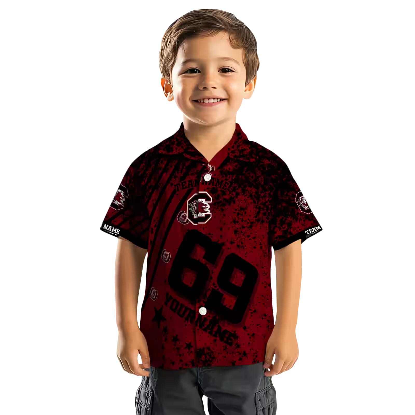 personalized south carolina gamecocks star stripes garnet hawaiian shirt top rated