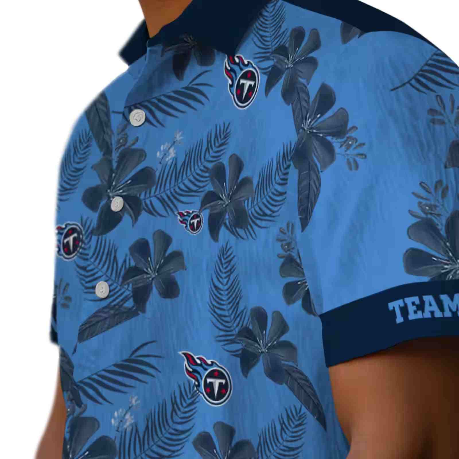 personalized tennessee titans botanical print blue hawaiian shirt trendy