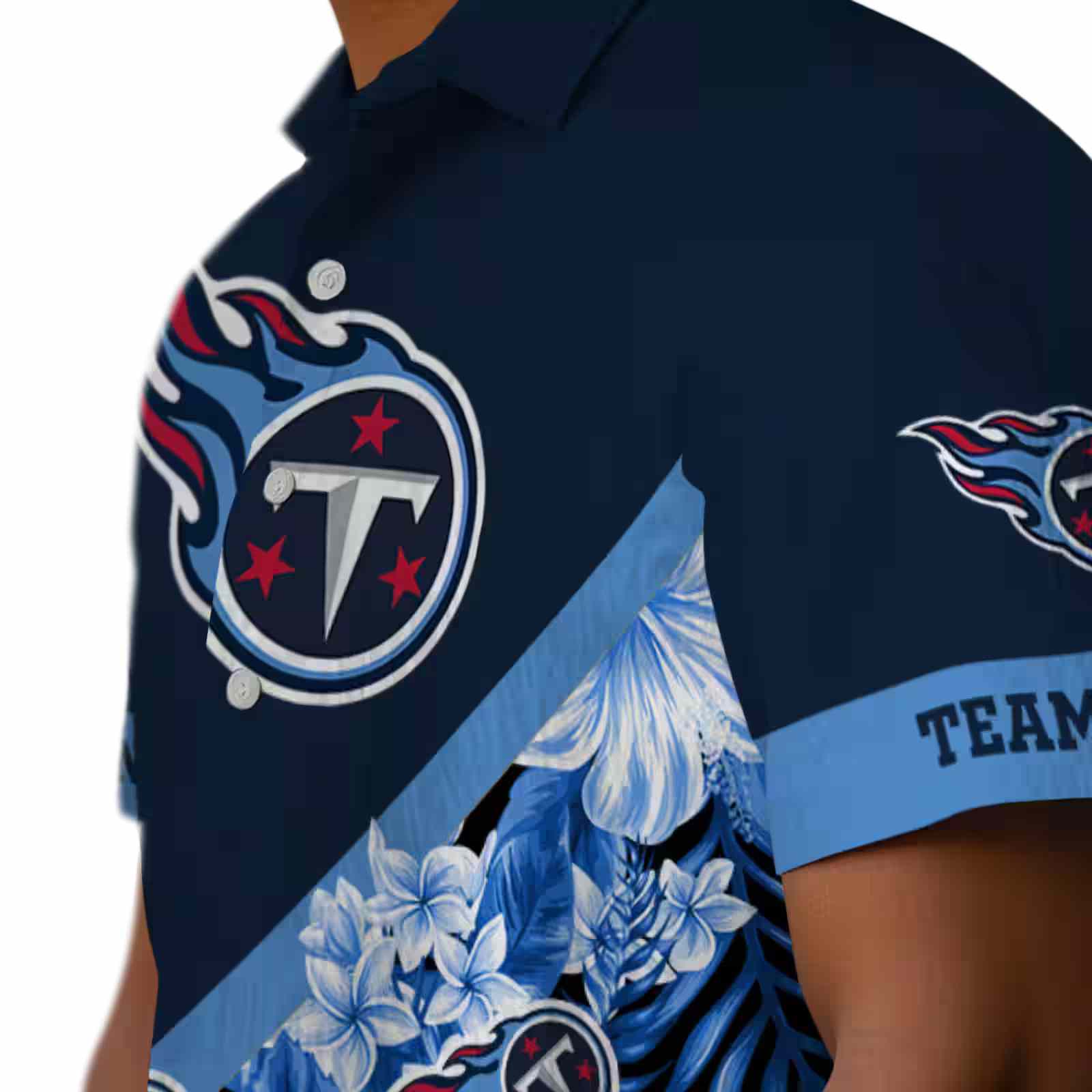 personalized tennessee titans floral chevron navy hawaiian shirt trendy