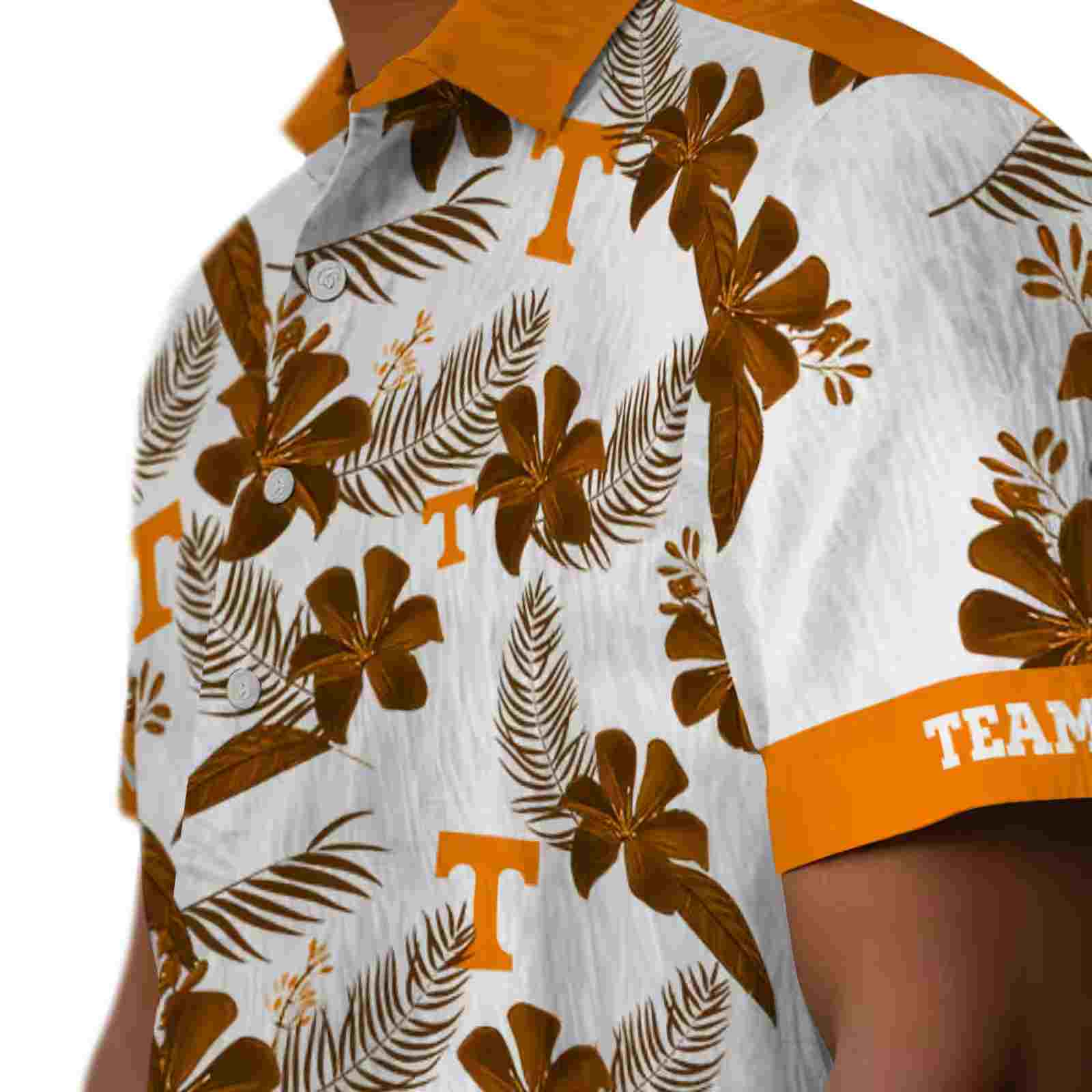 personalized tennessee volunteers botanical print white hawaiian shirt trendy