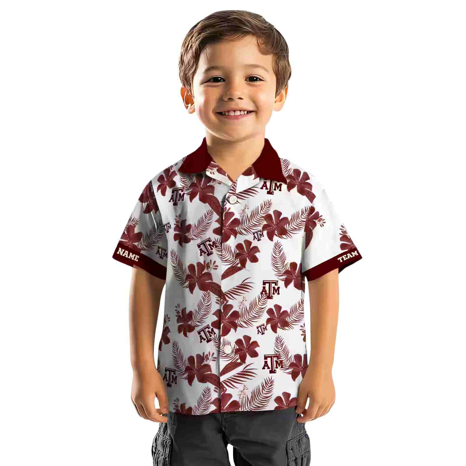 personalized texas am aggies botanical print white hawaiian shirt top rated