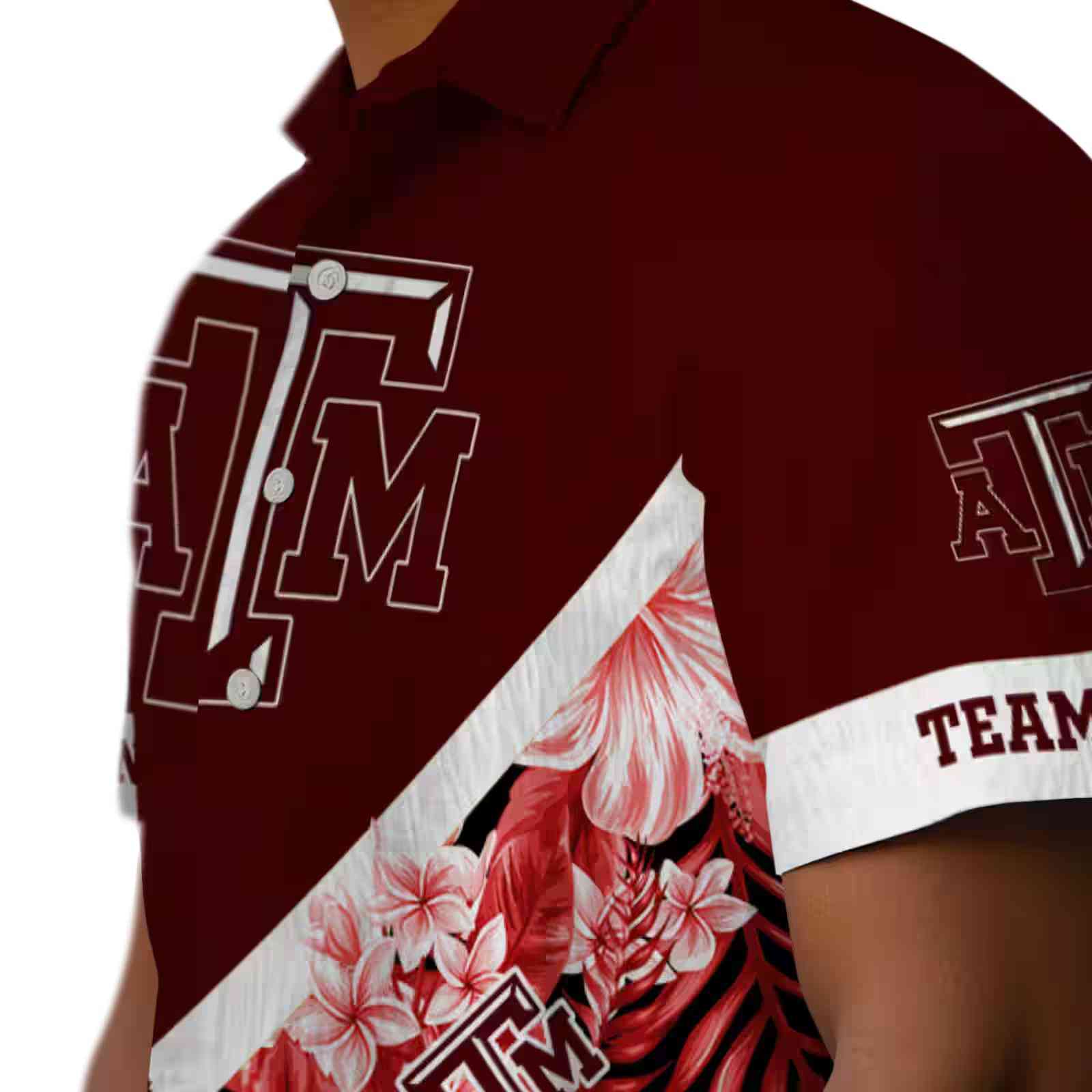 personalized texas am aggies floral chevron maroon hawaiian shirt trendy