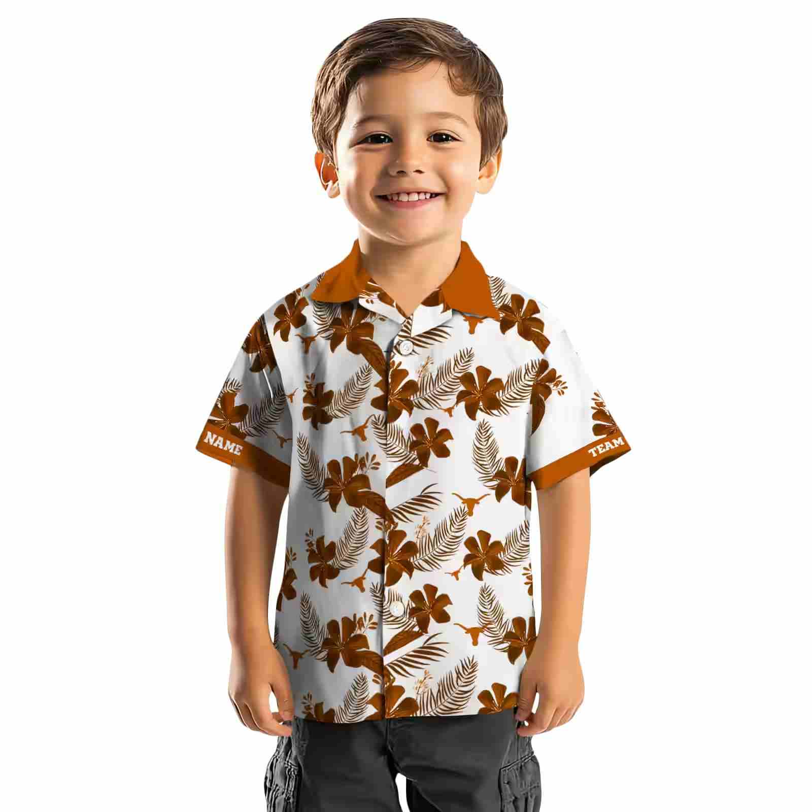 personalized texas longhorns botanical print white hawaiian shirt top rated