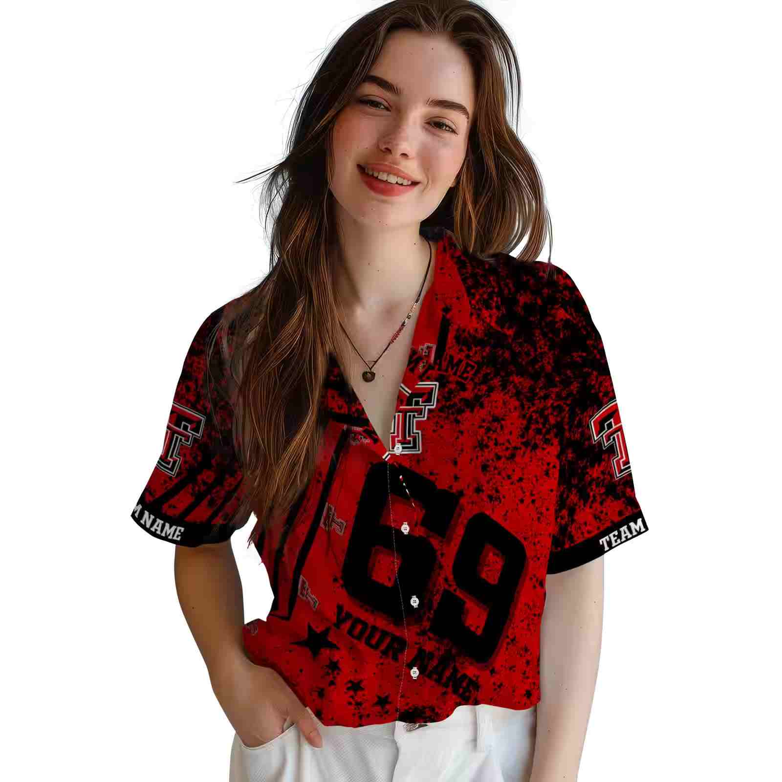 personalized texas tech red raiders star stripes red hawaiian shirt latest model