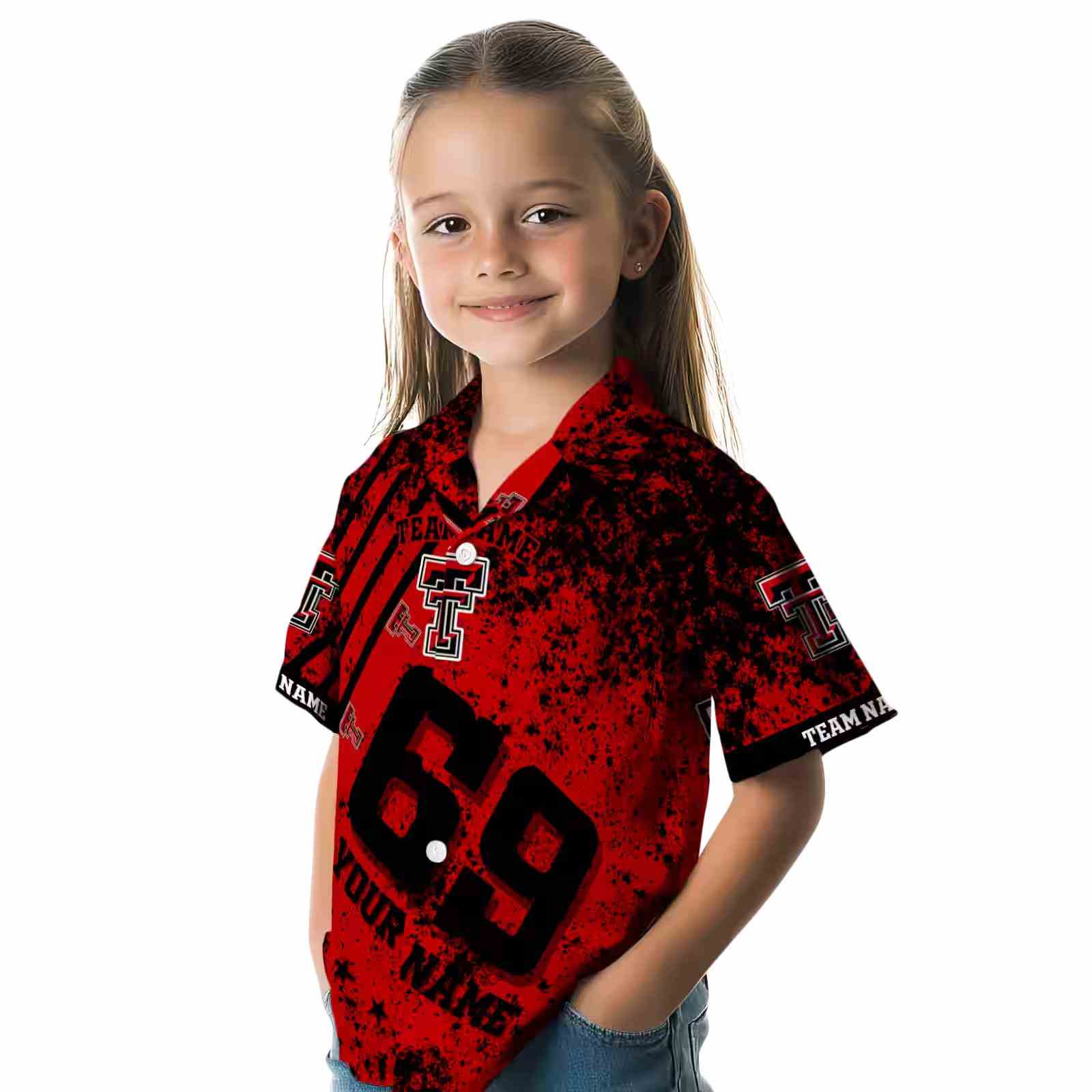 personalized texas tech red raiders star stripes red hawaiian shirt premium grade