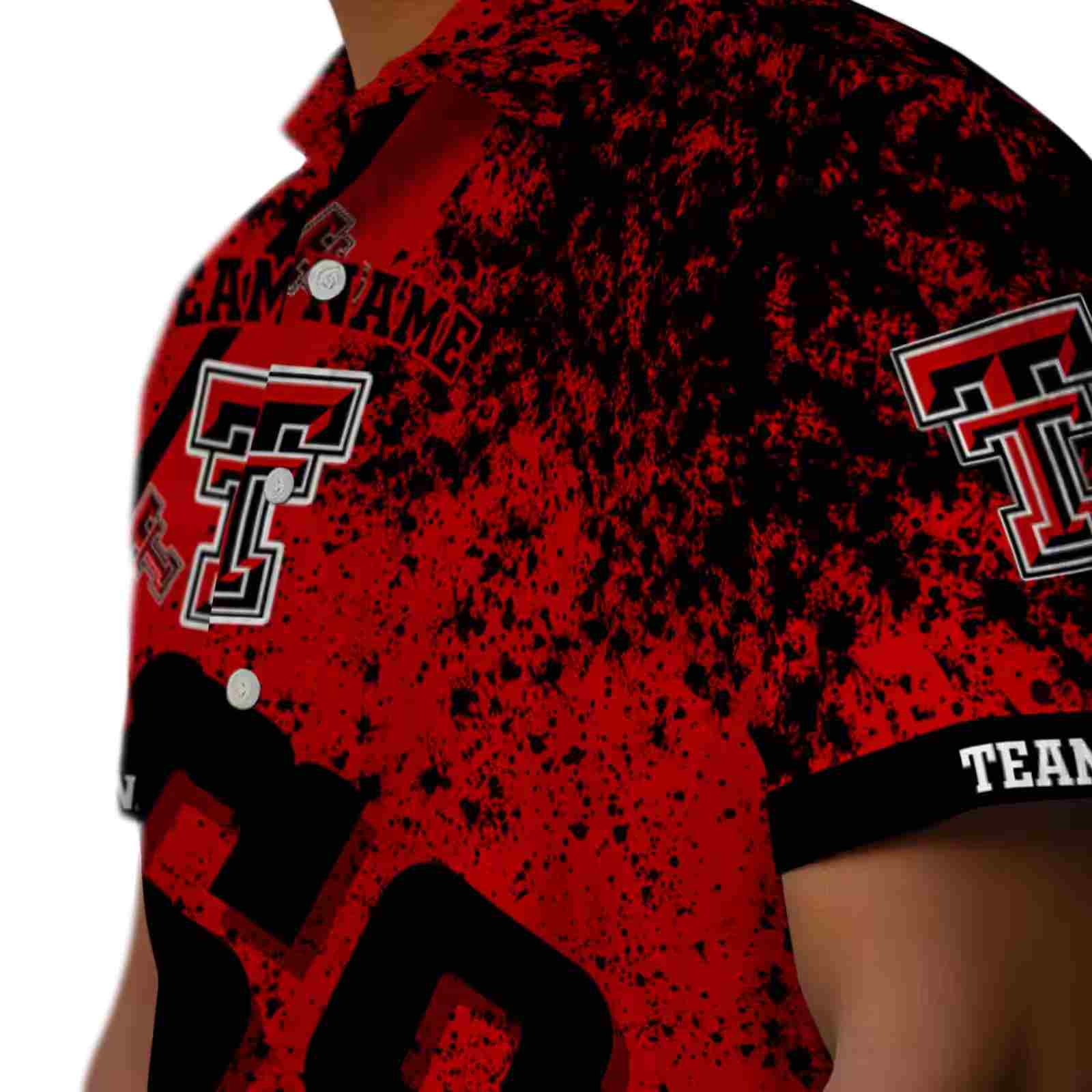 personalized texas tech red raiders star stripes red hawaiian shirt trendy