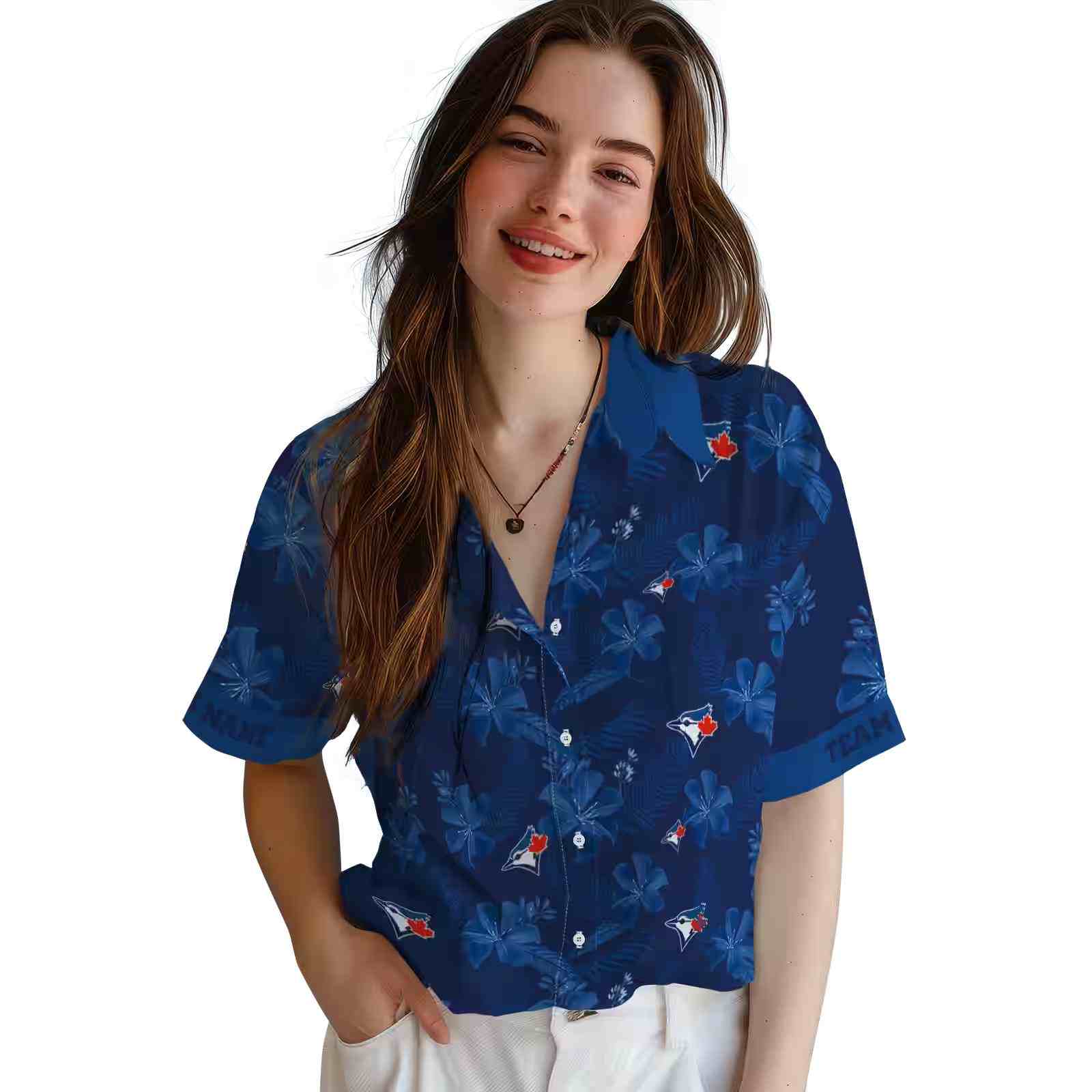 personalized toronto blue jays botanical print navy hawaiian shirt latest model