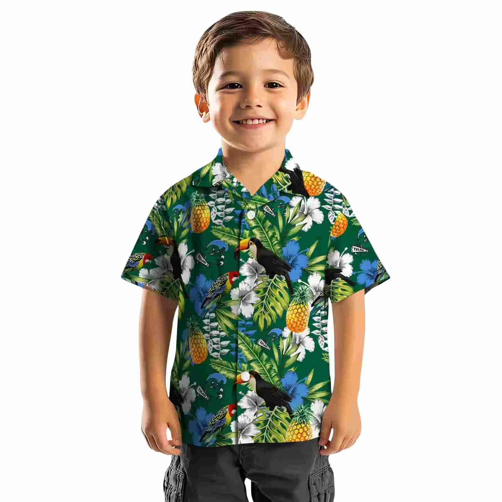 personalized tulane green wave tropical toucan green hawaiian shirt top rated