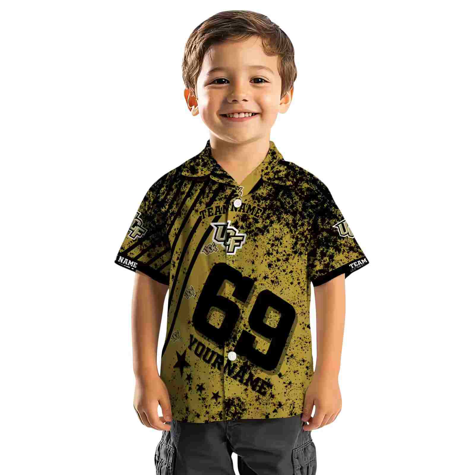 personalized ucf knights star stripes gold hawaiian shirt top rated