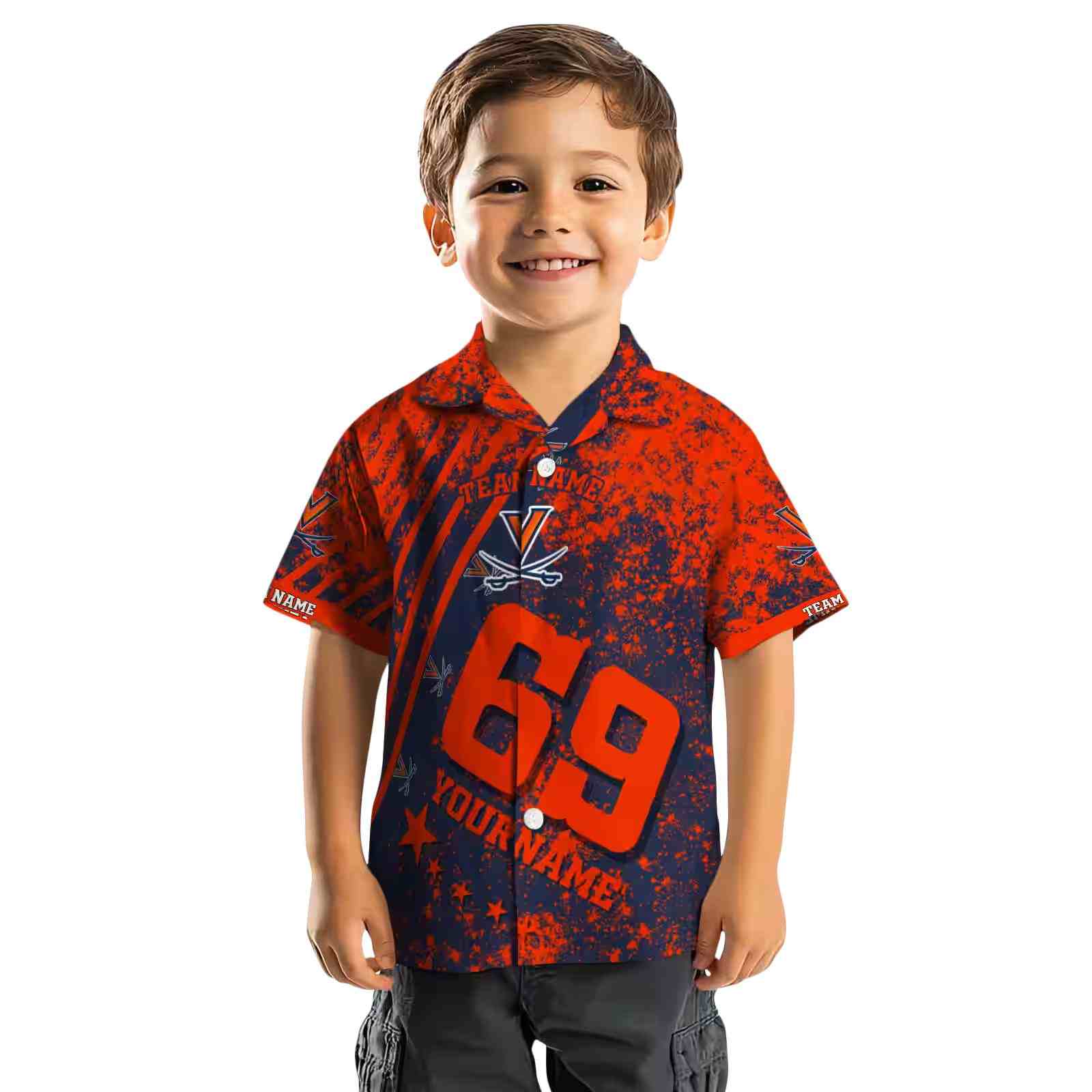 personalized virginia cavaliers star stripes blue hawaiian shirt top rated