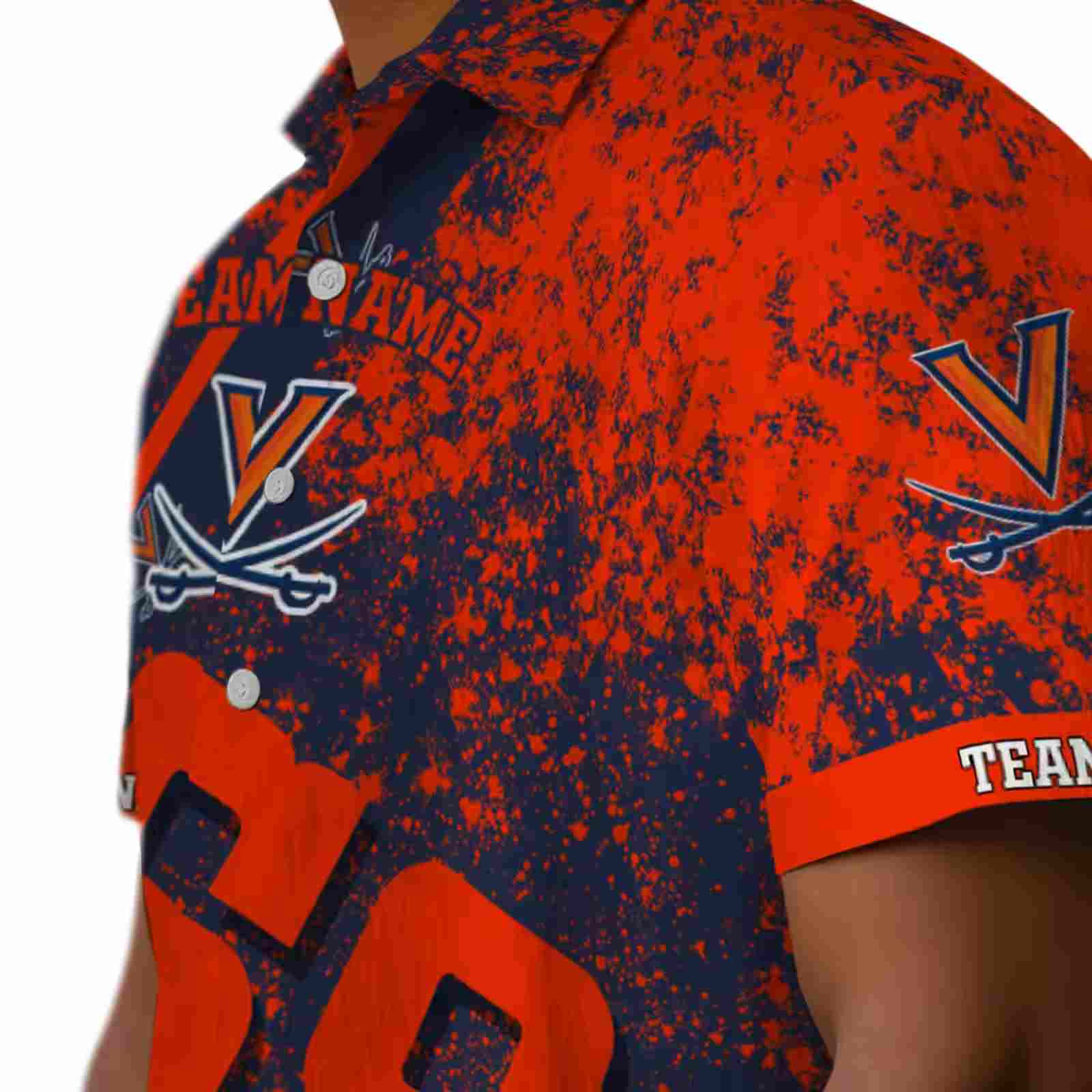 personalized virginia cavaliers star stripes blue hawaiian shirt trendy