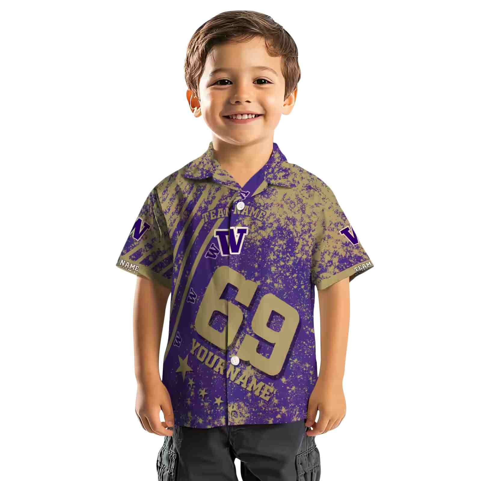 personalized washington huskies star stripes purple hawaiian shirt top rated