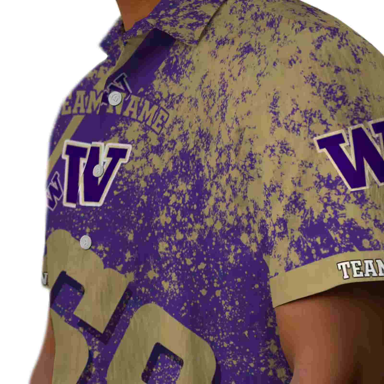 personalized washington huskies star stripes purple hawaiian shirt trendy