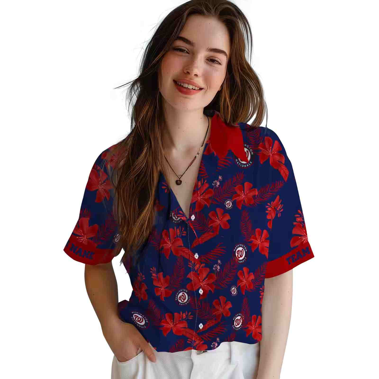 personalized washington nationals botanical print blue hawaiian shirt latest model