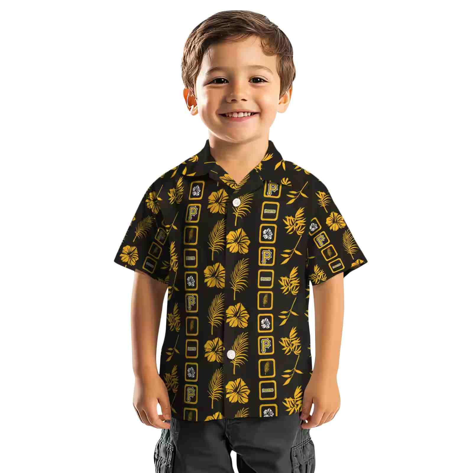 pittsburgh pirates framed floral black hawaiian shirt top rated