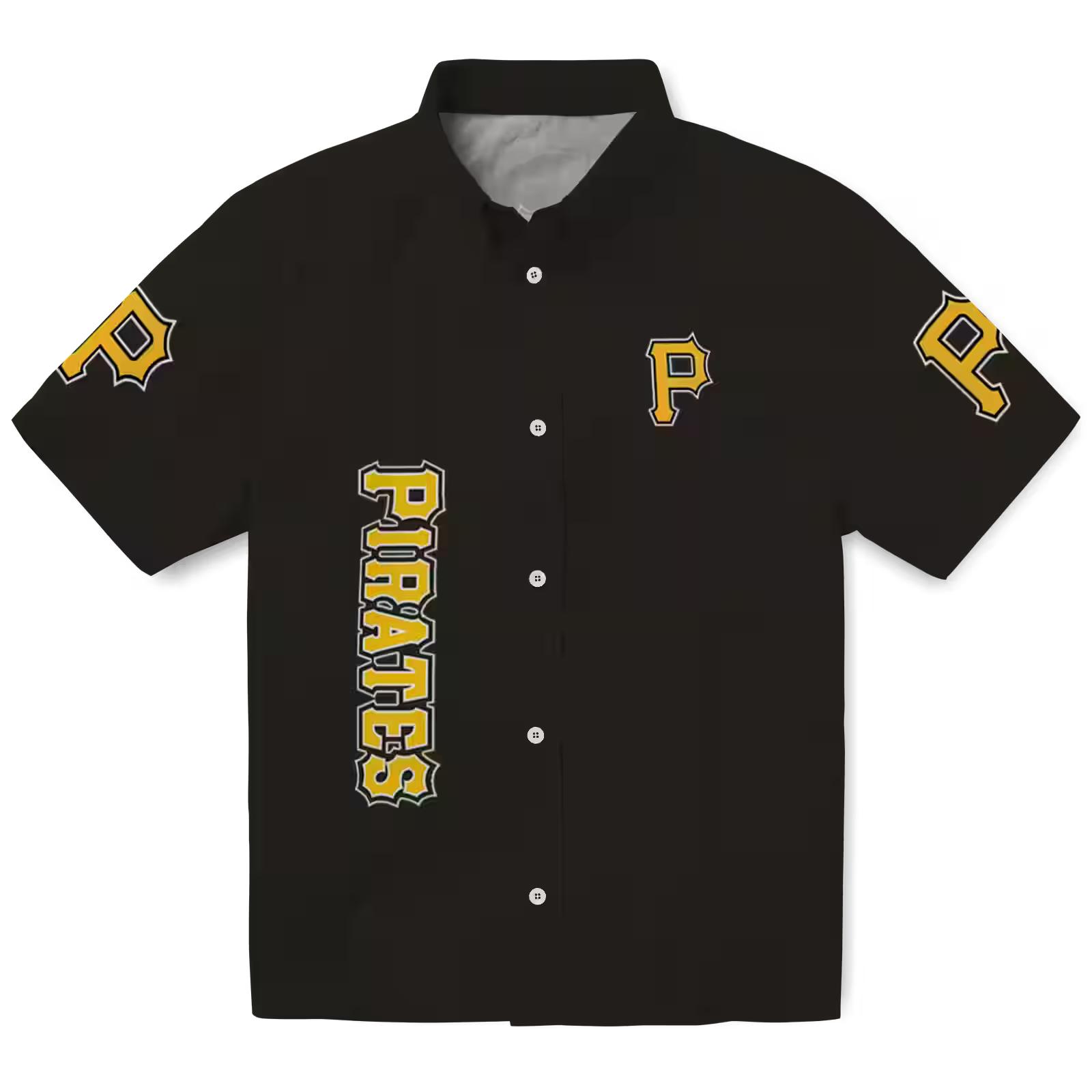 Pittsburgh Pirates Stuart Minion Black Hawaiian Shirt