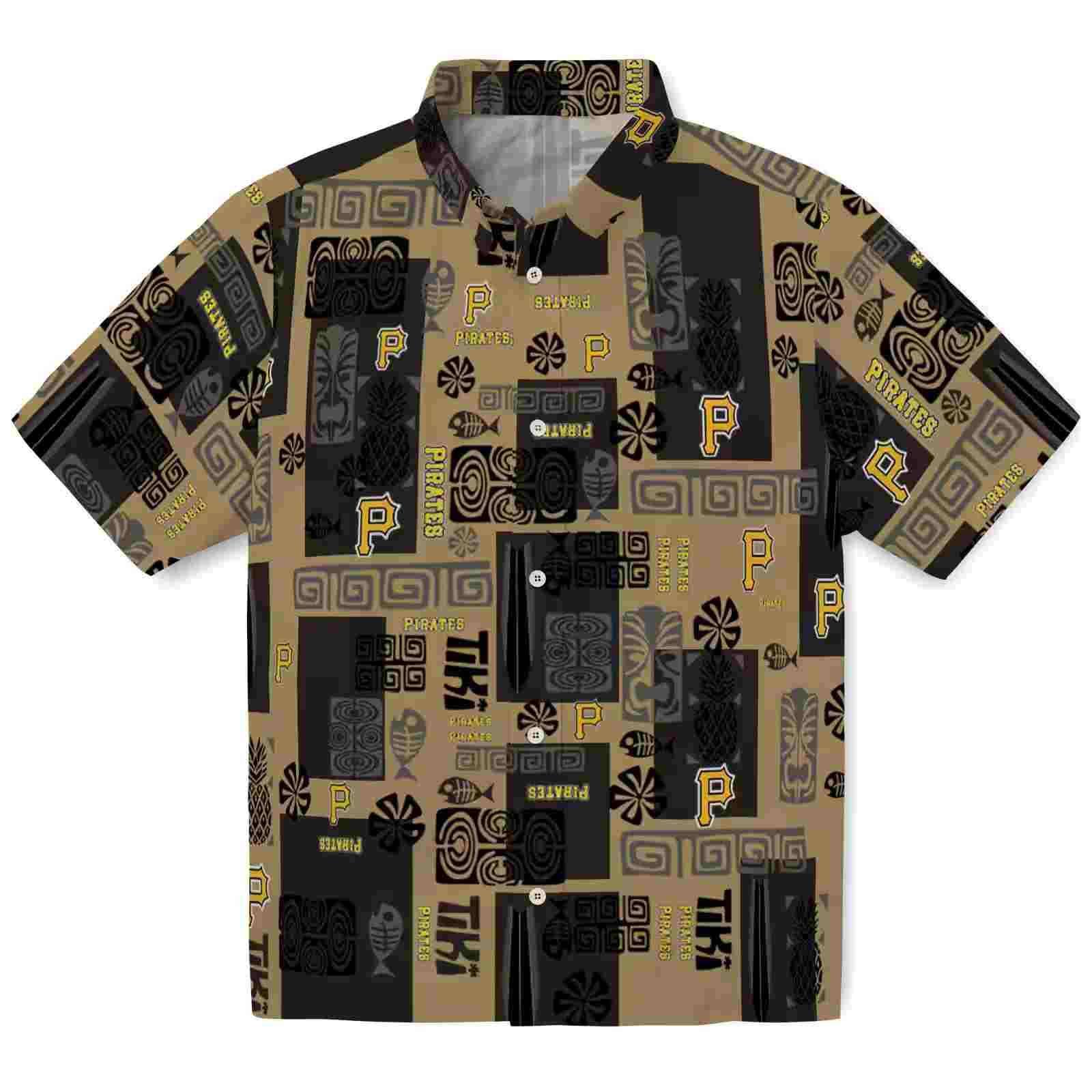 Pittsburgh Pirates Tribal Symbols Black Hawaiian Shirt