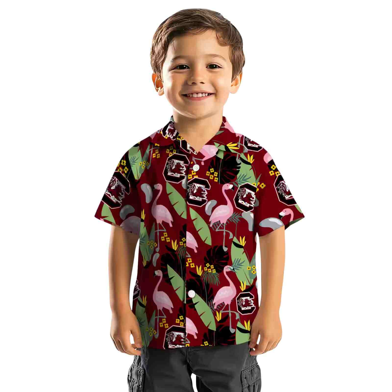 south carolina gamecocks flamingo leaves garnet hawaiian shirt top rated